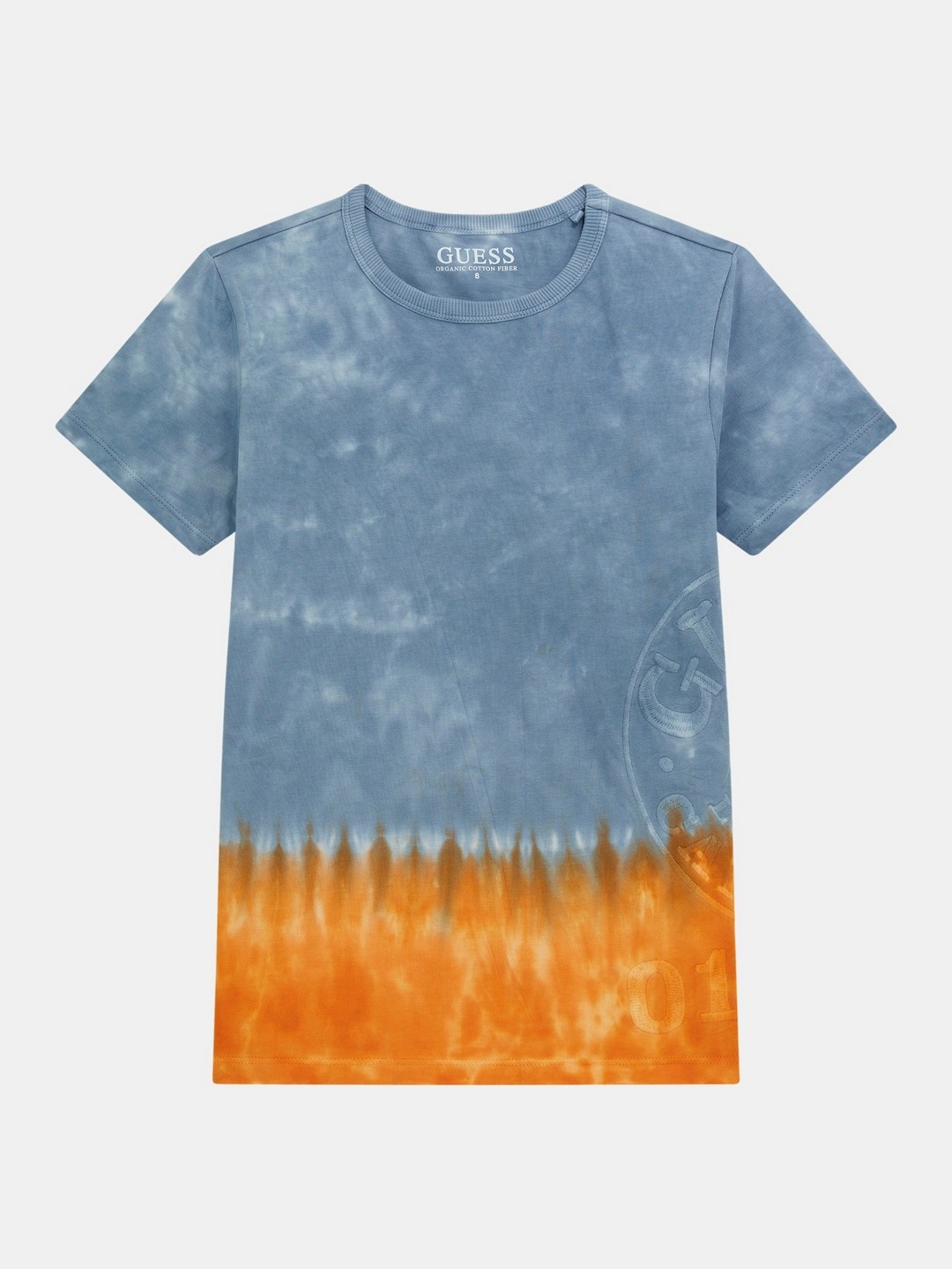 GUESS Blue Deep Dye Cotton Kids T-Shirt Regular Fit