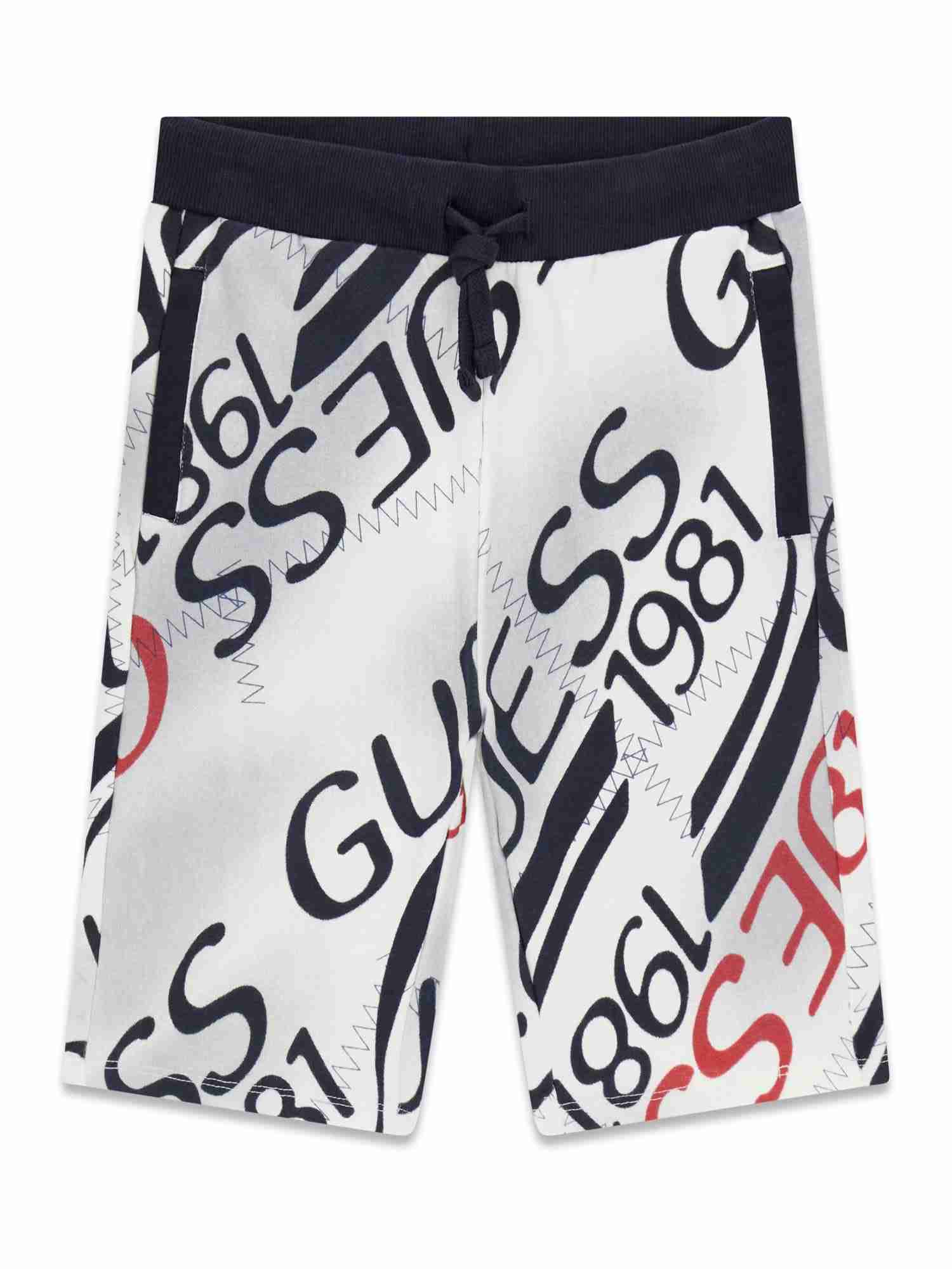 Guess Kids Boys Multicolor Typography French Terry Shorts
