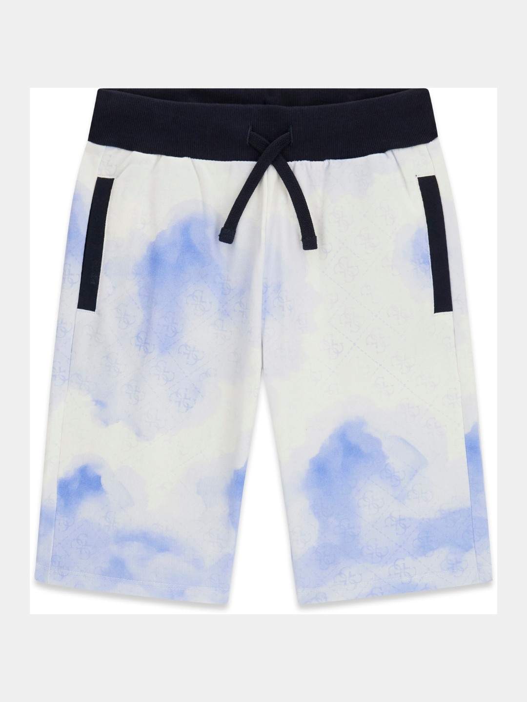 Guess White Cotton Solid Boys Short