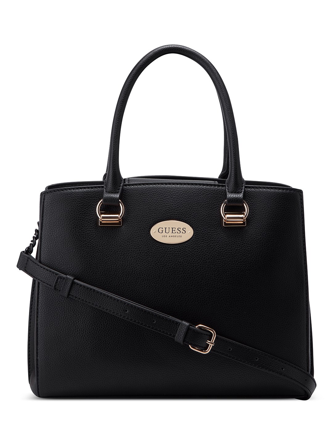 Black Solid Magnet Eastover Satchel Bag