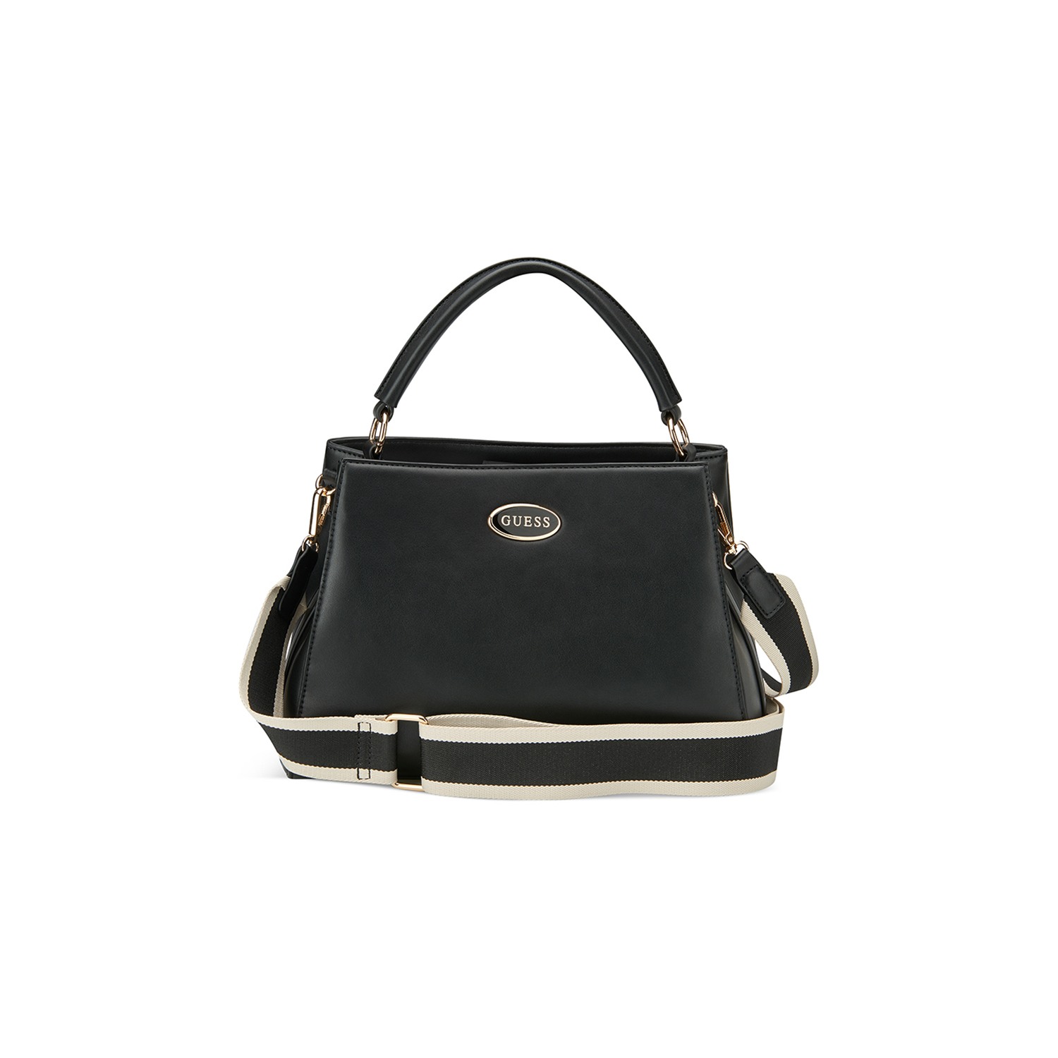 Guess Women Solid Pu Oakbank Satchel Bag
