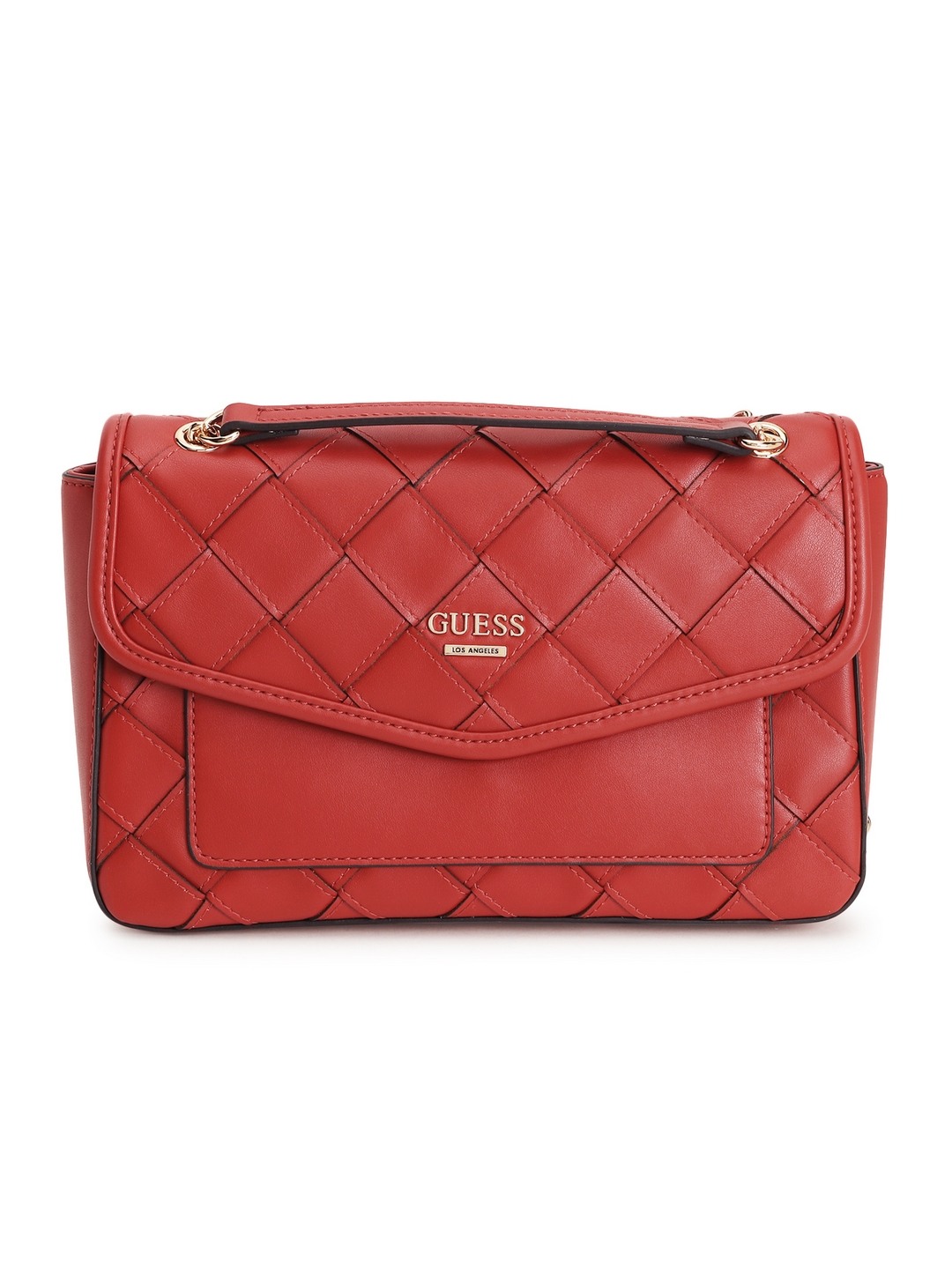 Guess Women Rust Braided Crossbody Bag
