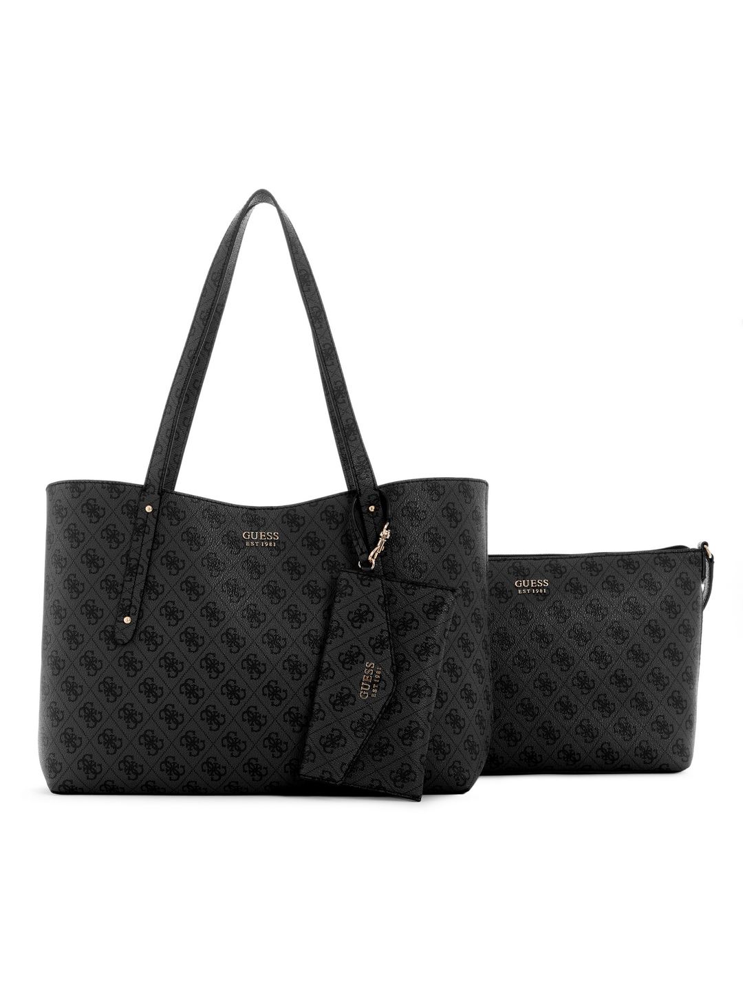 Guess Coal Logo Printed Brenton Tote Bag
