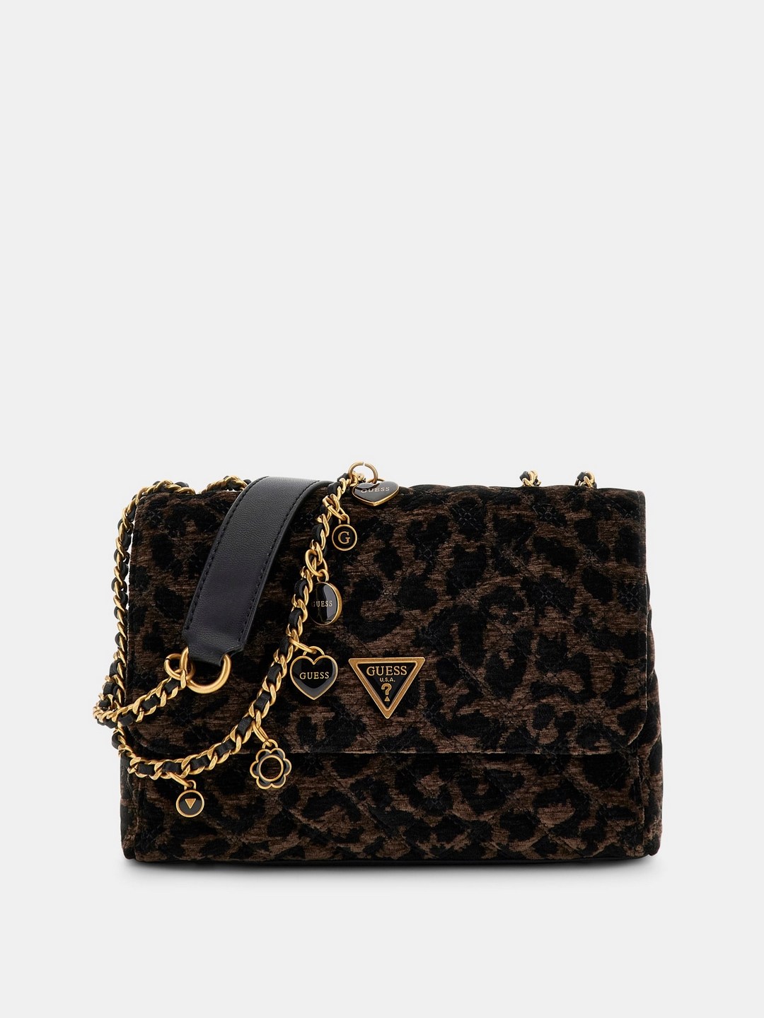 Brown Animal Print Giully Crossbody Bag