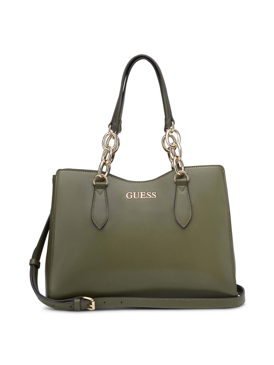 Olive Solid Millport Satchel Bag