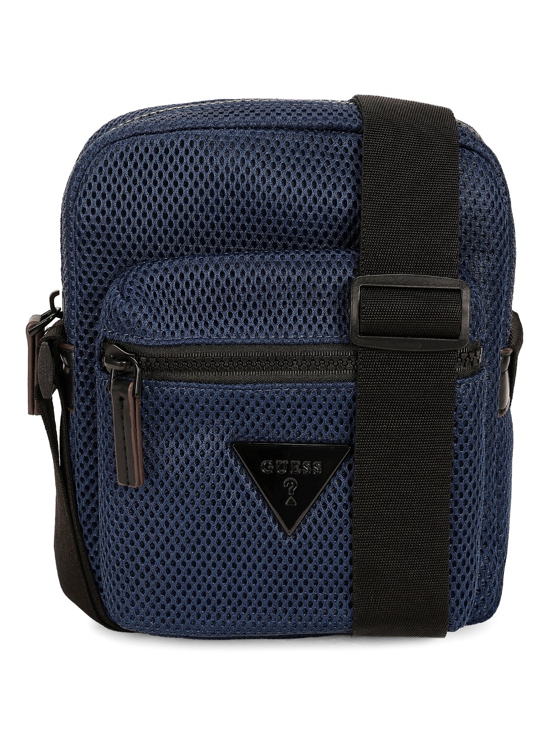 Guess Navy Polyester Solid MEN Cross Body