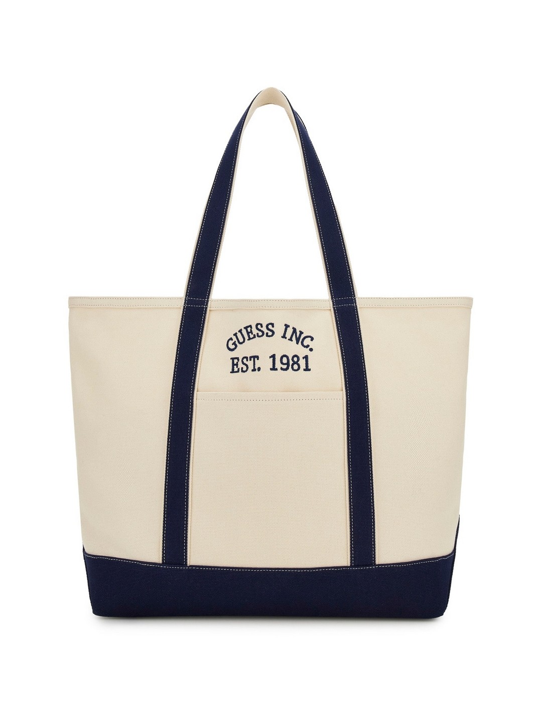 Guess Navy Textured Summerline Large Tote Bag