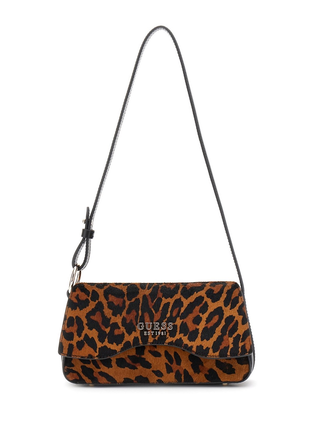 Brown Animal Print Domitilla Flap Shoulder Bag
