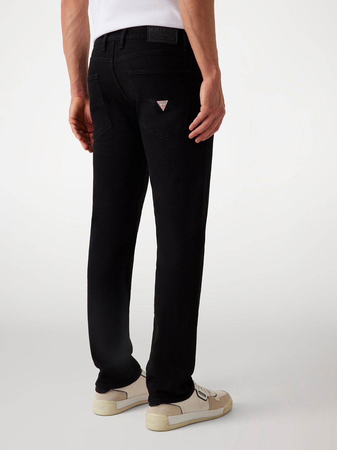 Men Black Solid Mid-Rise Ankle Length Jeans