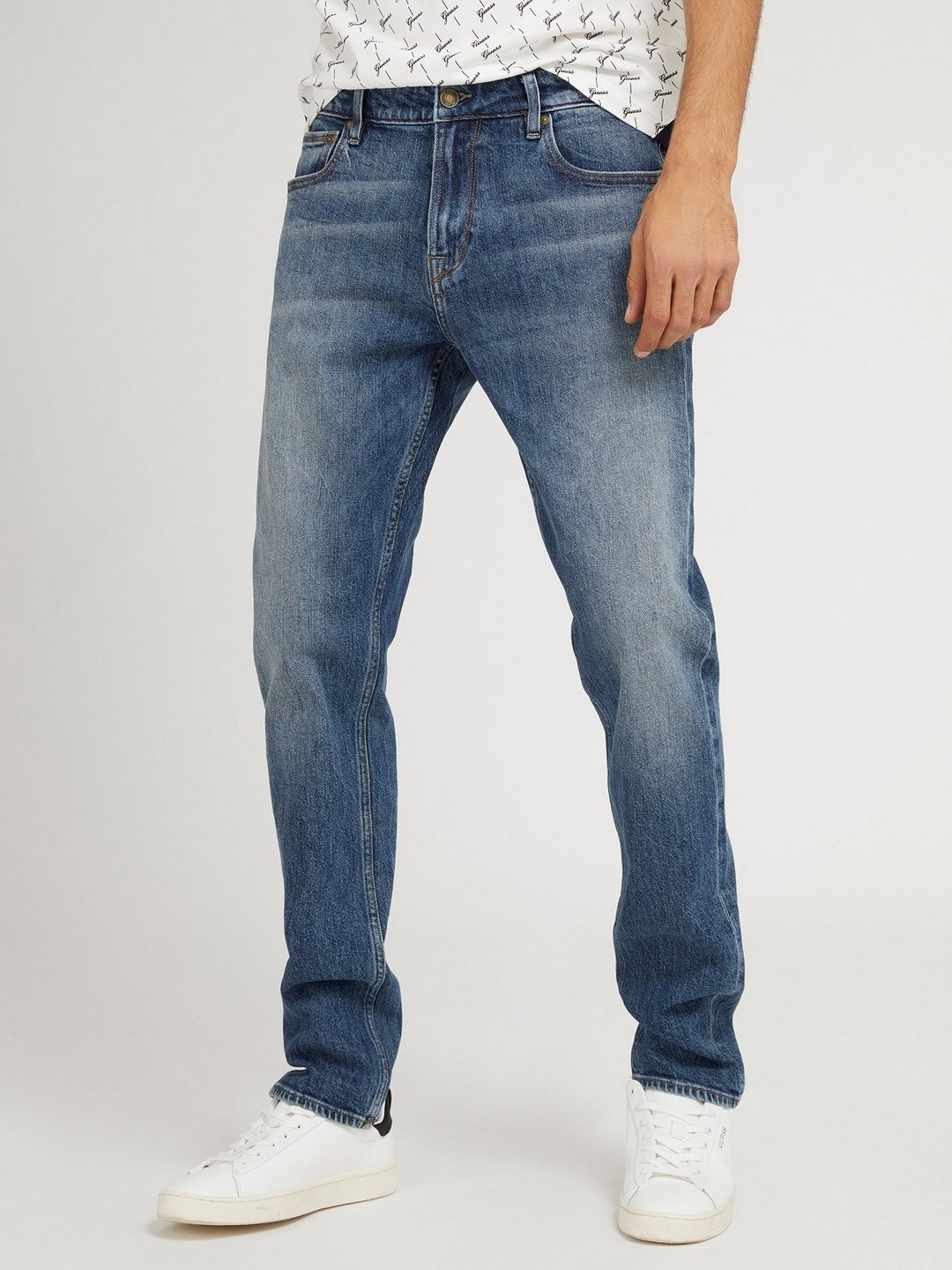 Men Blue Solid Slim Fit Jeans