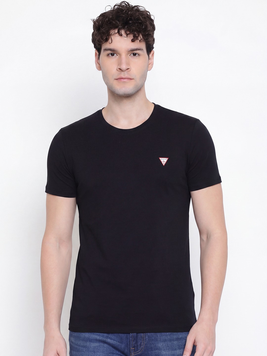 Guess Men Gaphic Print Round Neck Short Sleeves T-Shirt