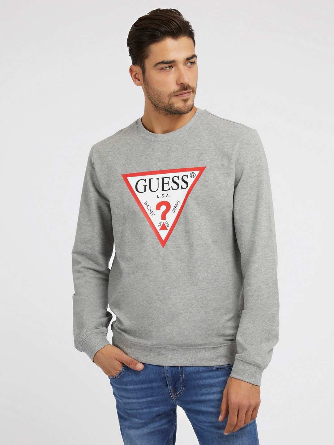 Men Marble Heather Printed Audley Fleece Sweatshirt