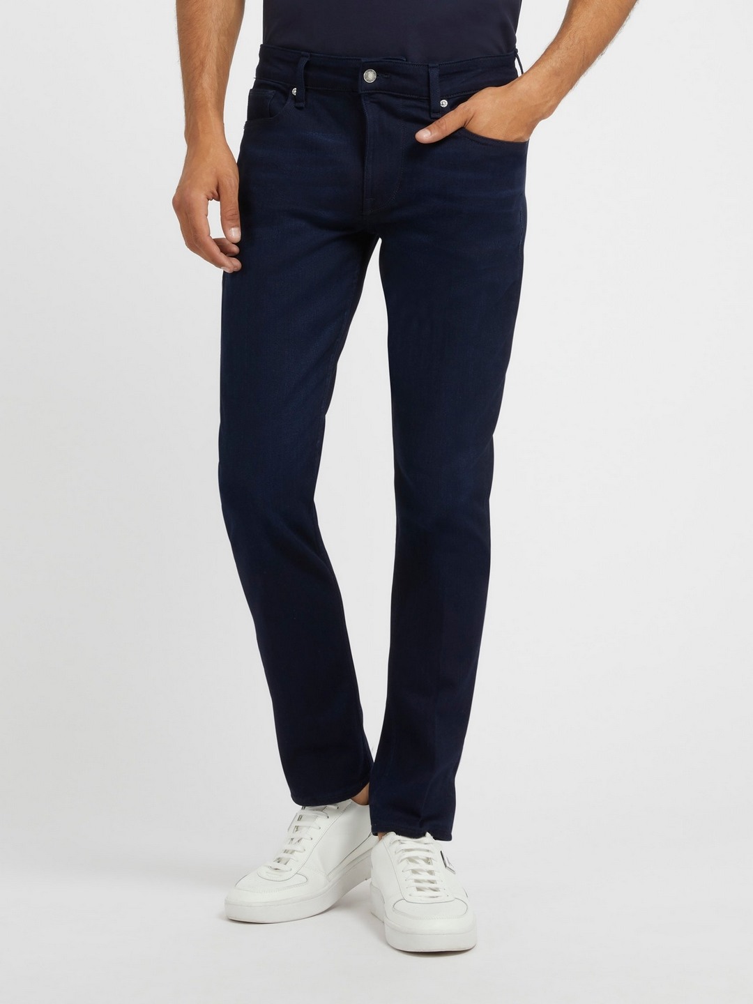 Blue Solid Mid-Rise Ankle Length Jeans