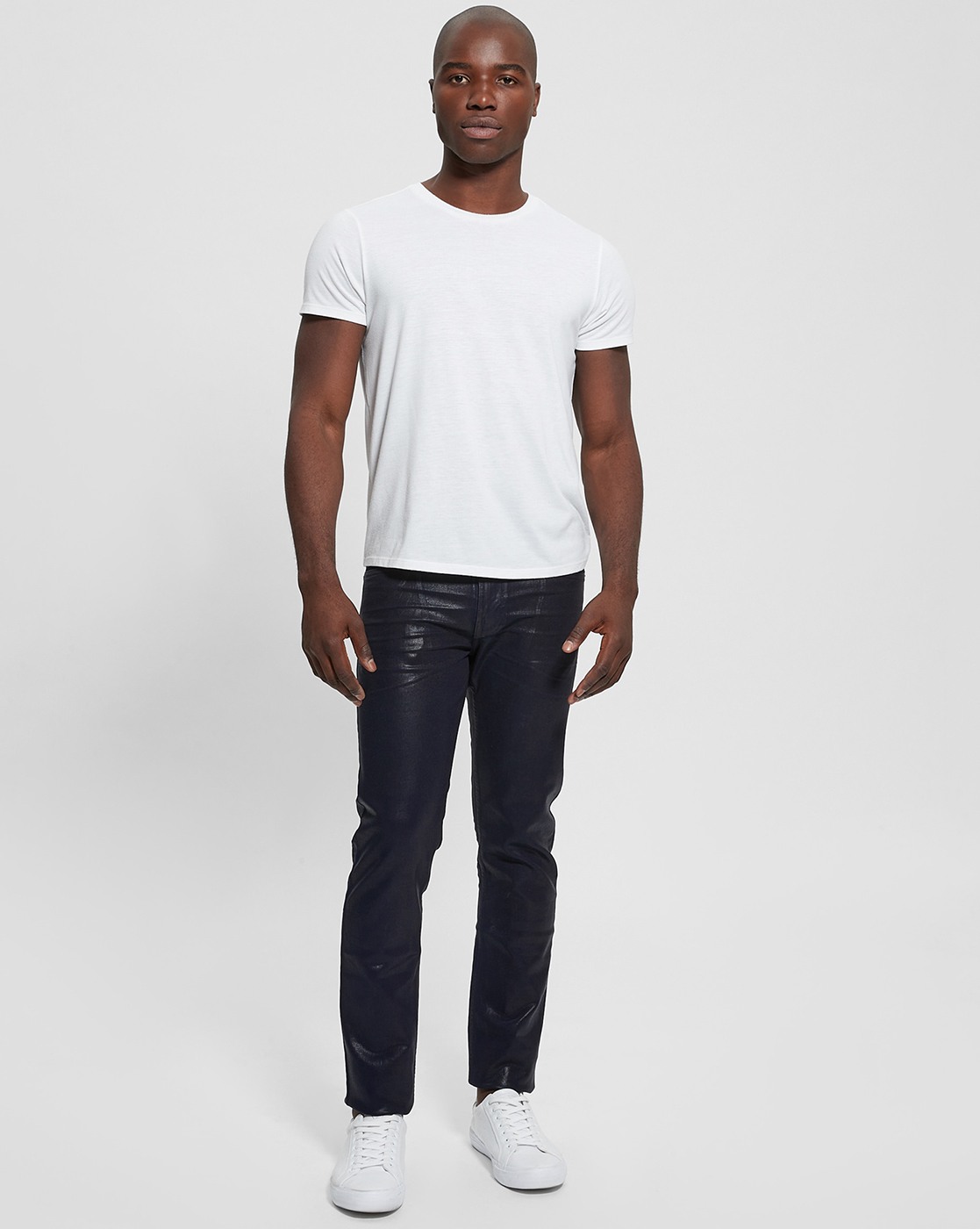 Blue Solid Mid-Rise Jeans