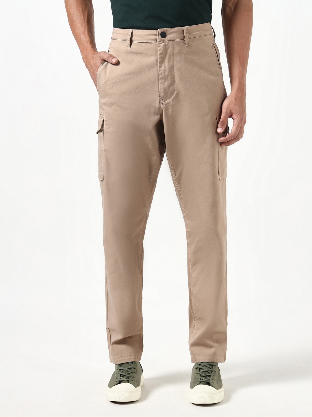 Guess Men Hunter Bio Enzime Pasadena Stone Solid Woven Cargo Pants