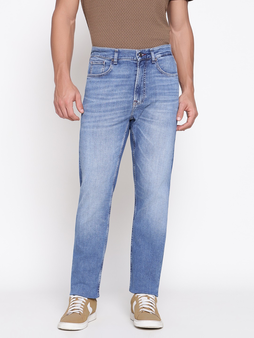 Guess Men James Eco Immortal Solid Relaxed Fit Denim Jeans