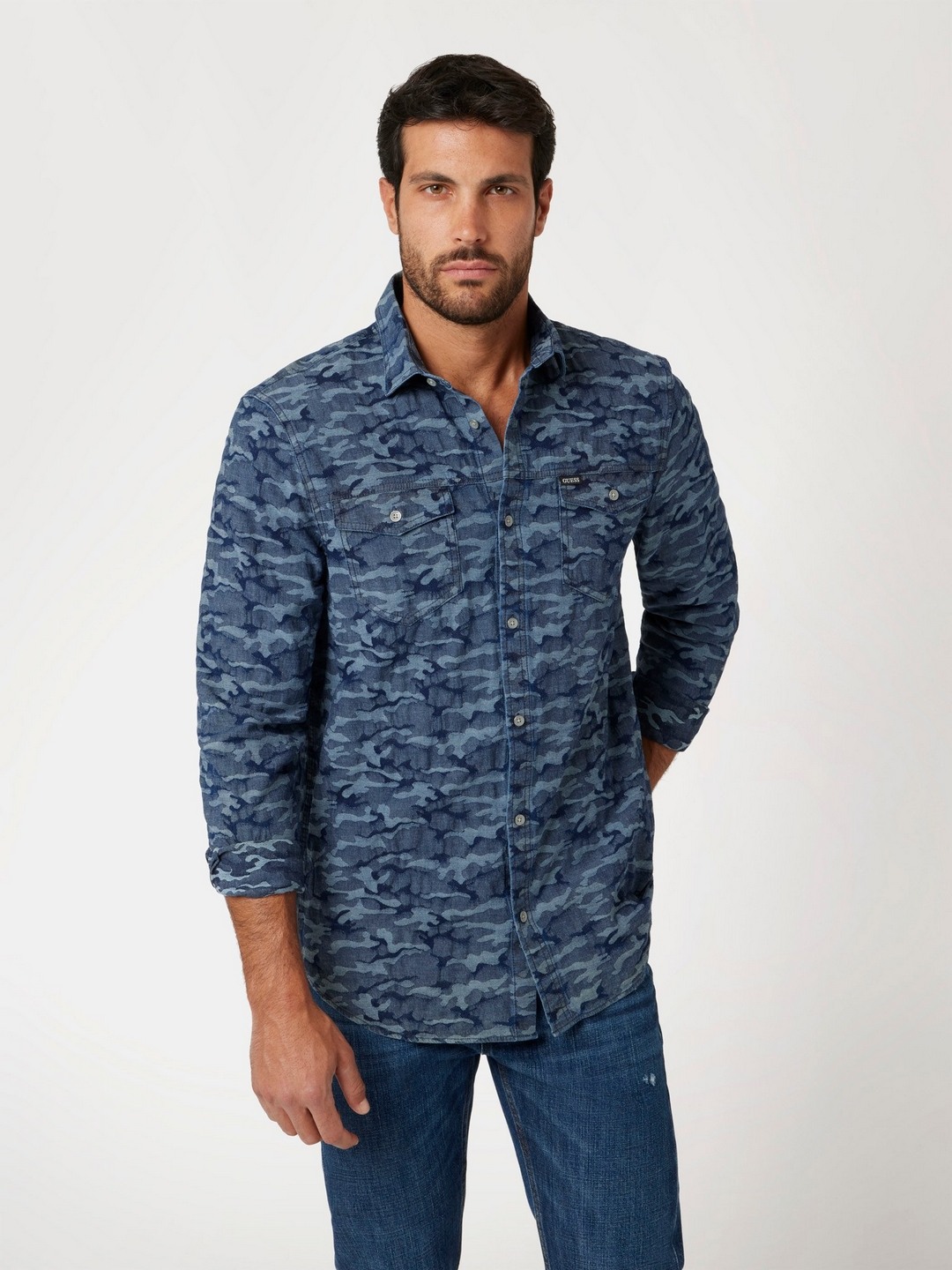 Collins Cotton Blend Camouflage Shirt