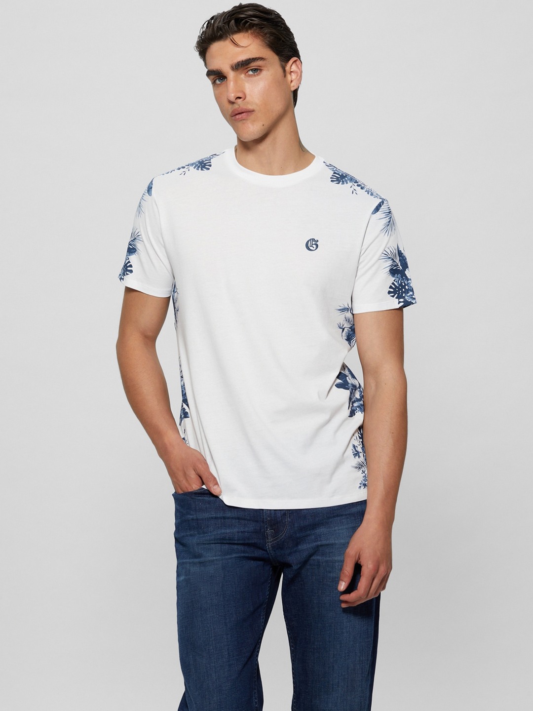 Pure Cotton Tropical Printed T-Shirt