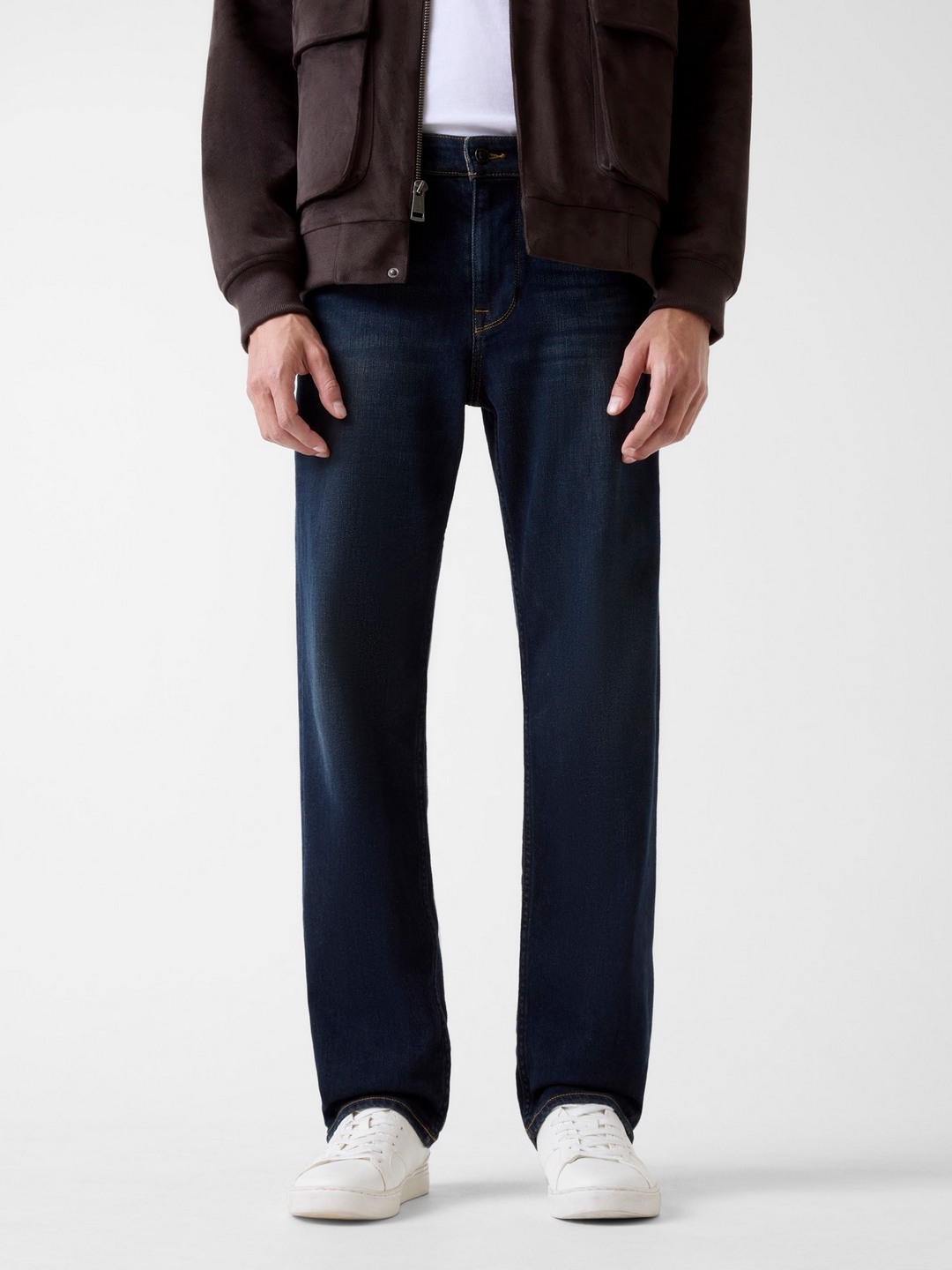 Guess Men Solid Regular Fit Mid-Rise Jeans