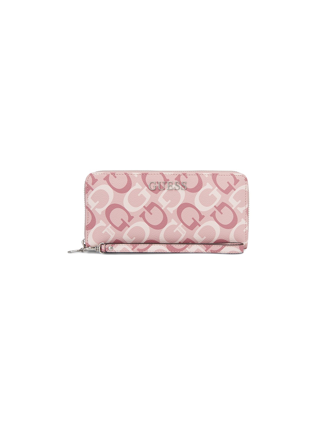 Pink Abbas Large Zip Around Wallet
