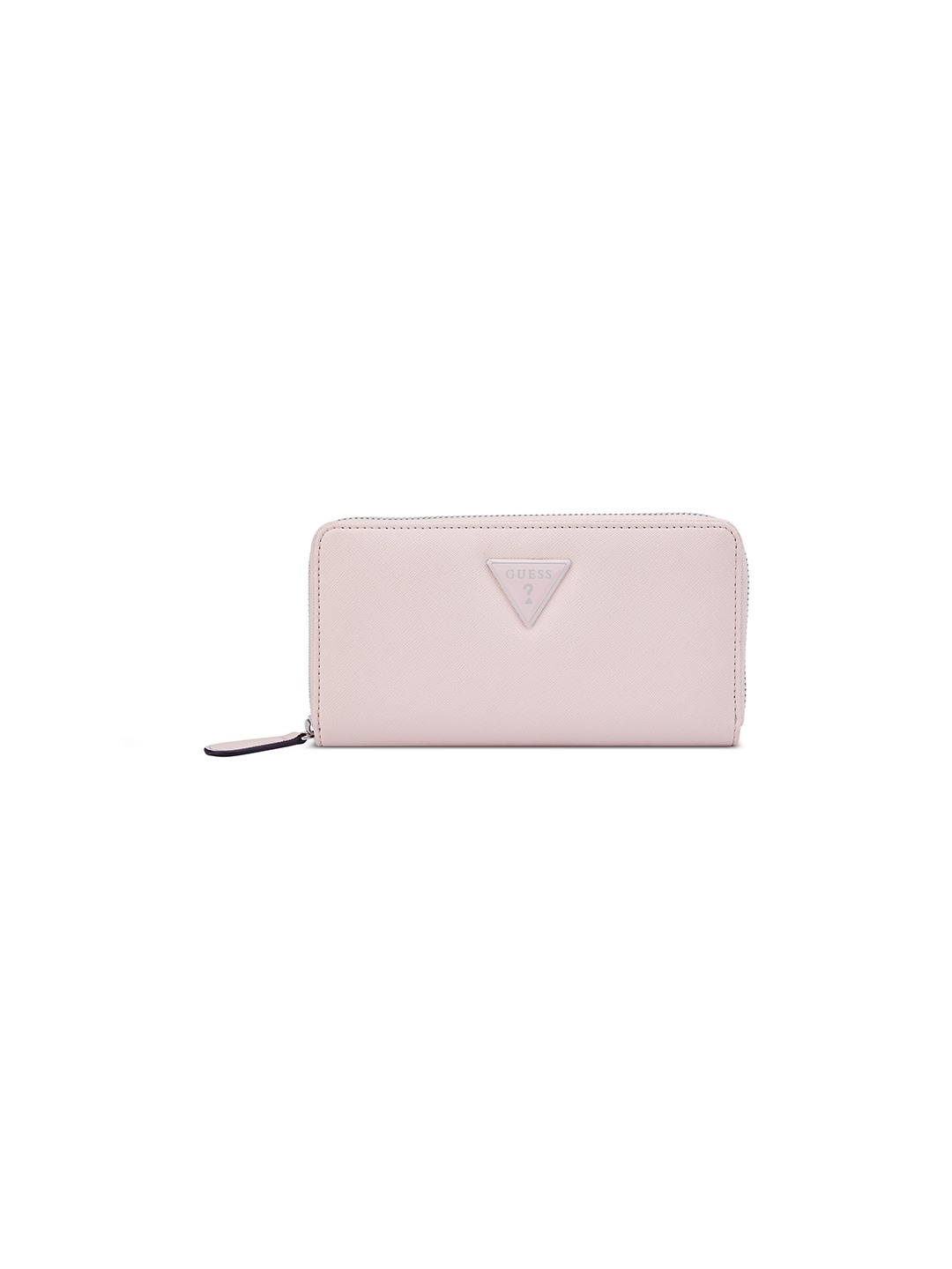 Rose Petal Textured Zipper Viviette Medium Zip Around Wallet