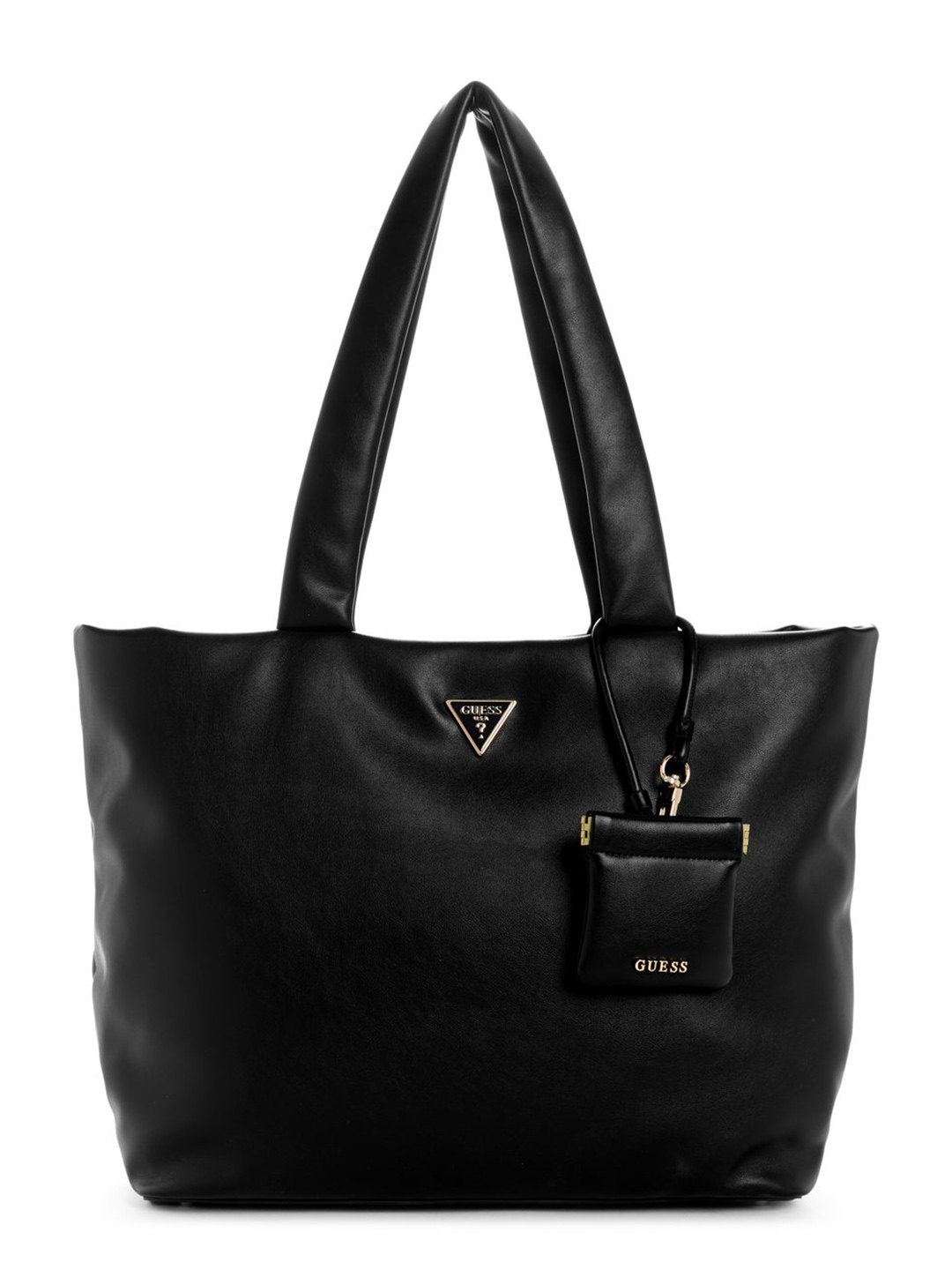 Black Solid Sunetra Tech Tote Bag