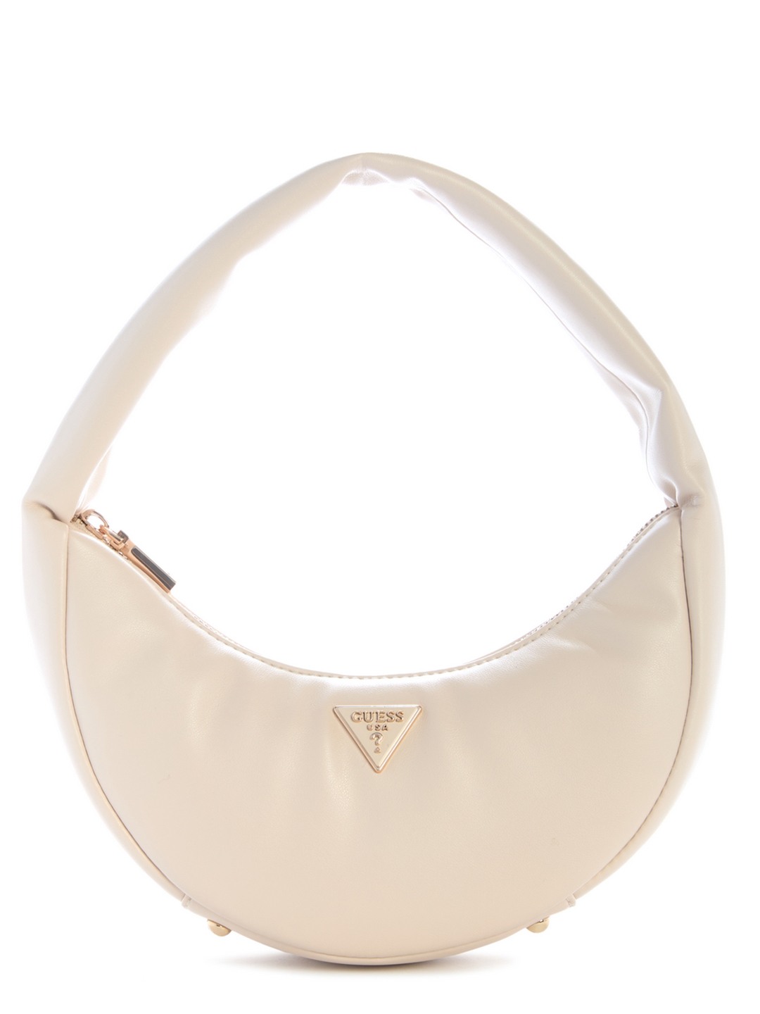 Beige Solid Sunetra Mini Hobo Bag