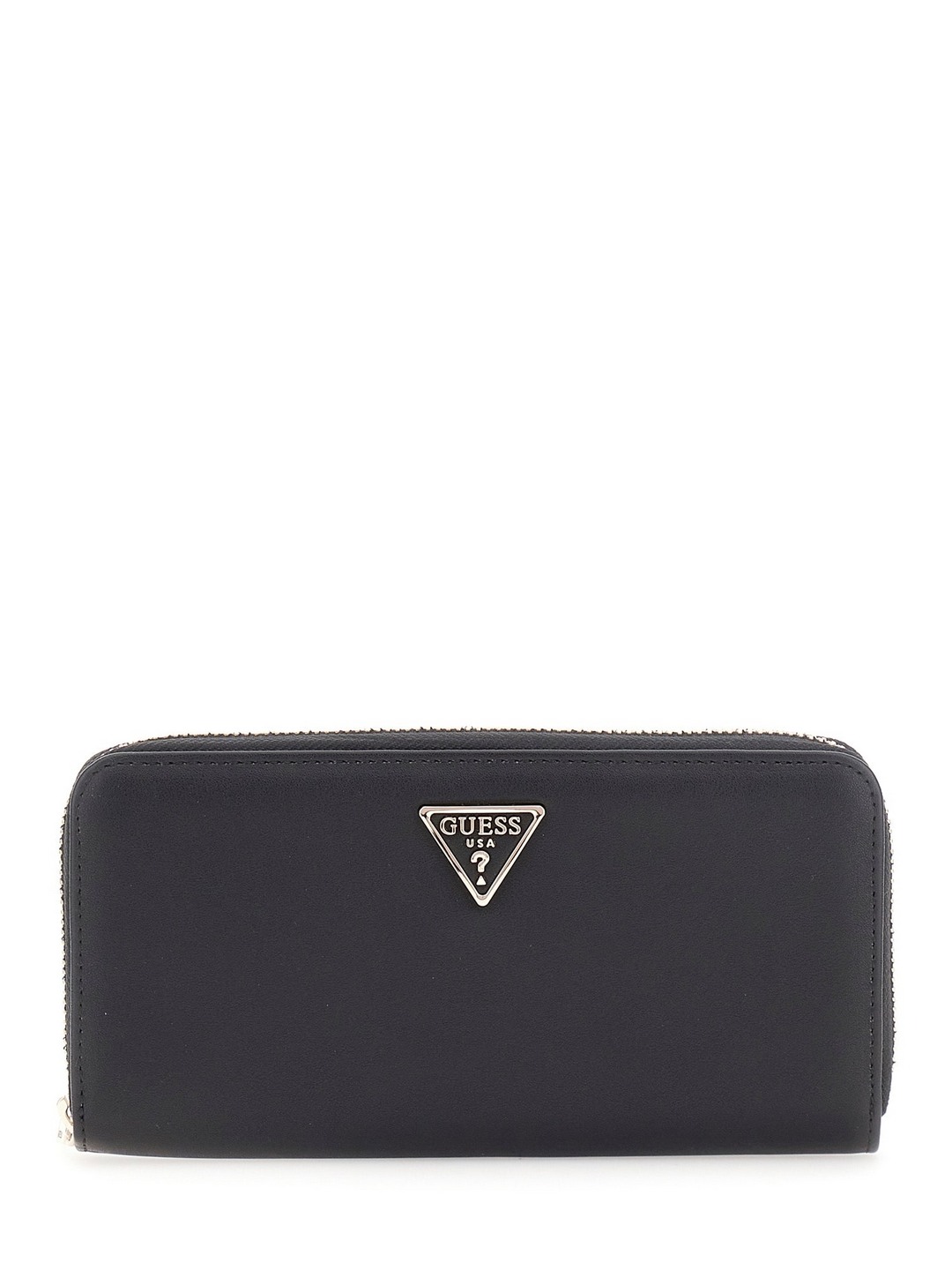 Guess Black Solid Talent Large Zip Around Wallet
