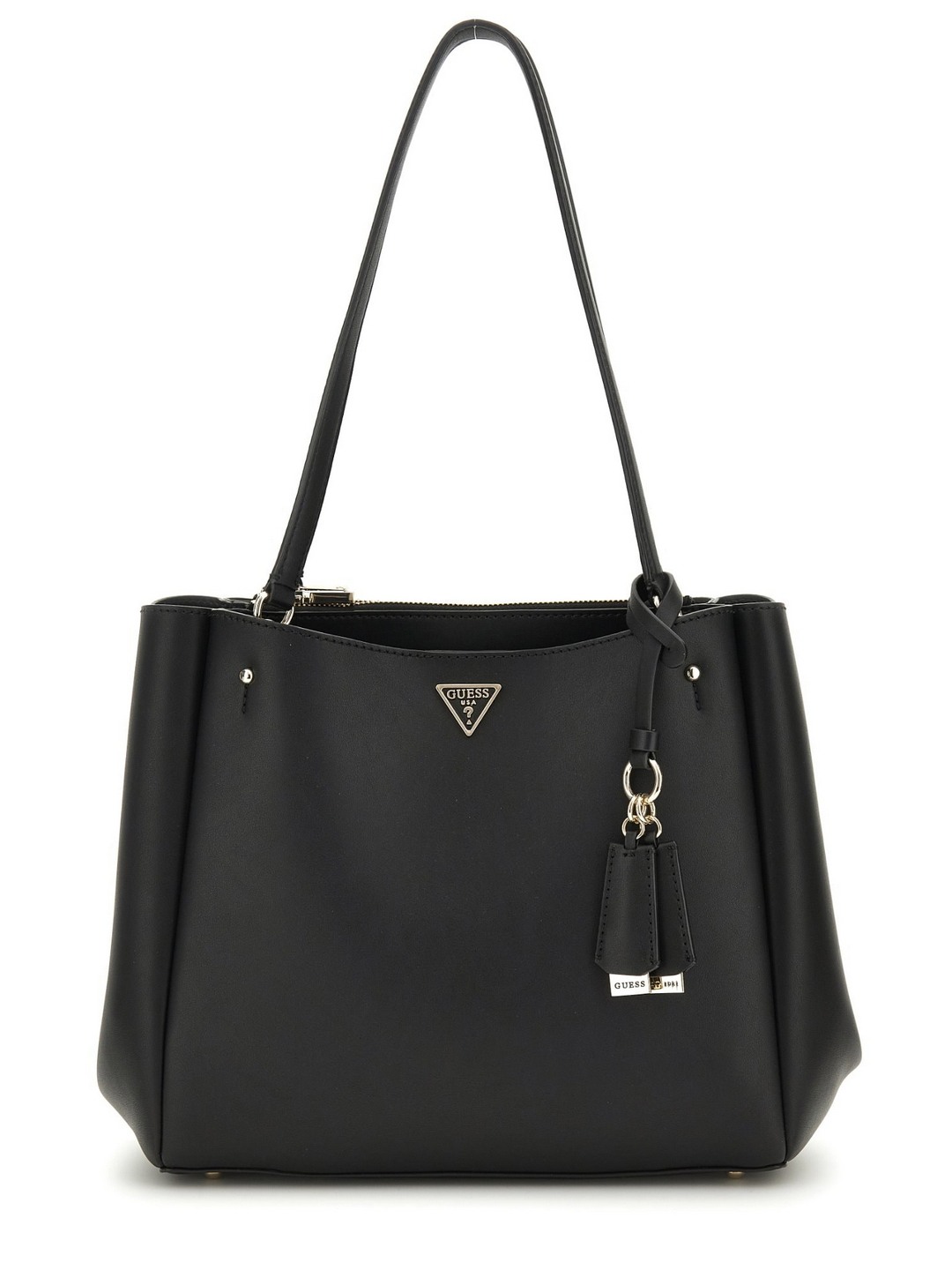 Guess Black Solid Talent Multi Comp Tote Bag