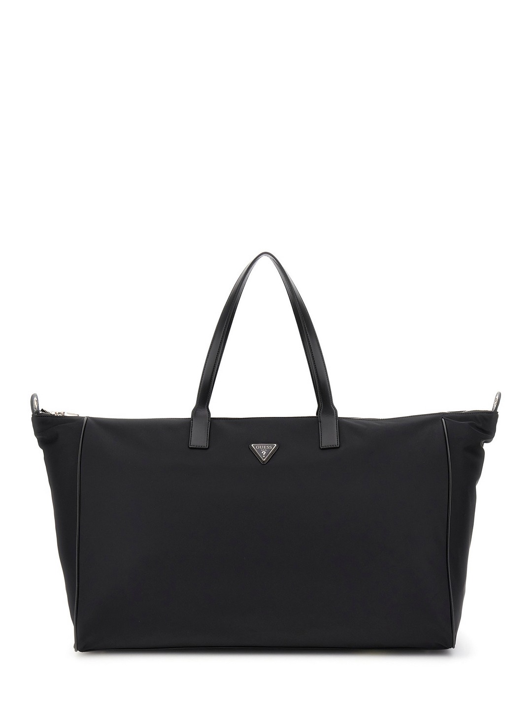 Black Solid Nylon Follie Carryon Xl Tote