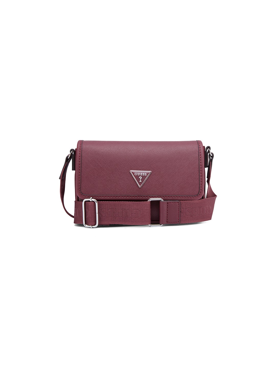 Oxblood Solid Magnetic Snap Viviette Mini Crossbody Bag