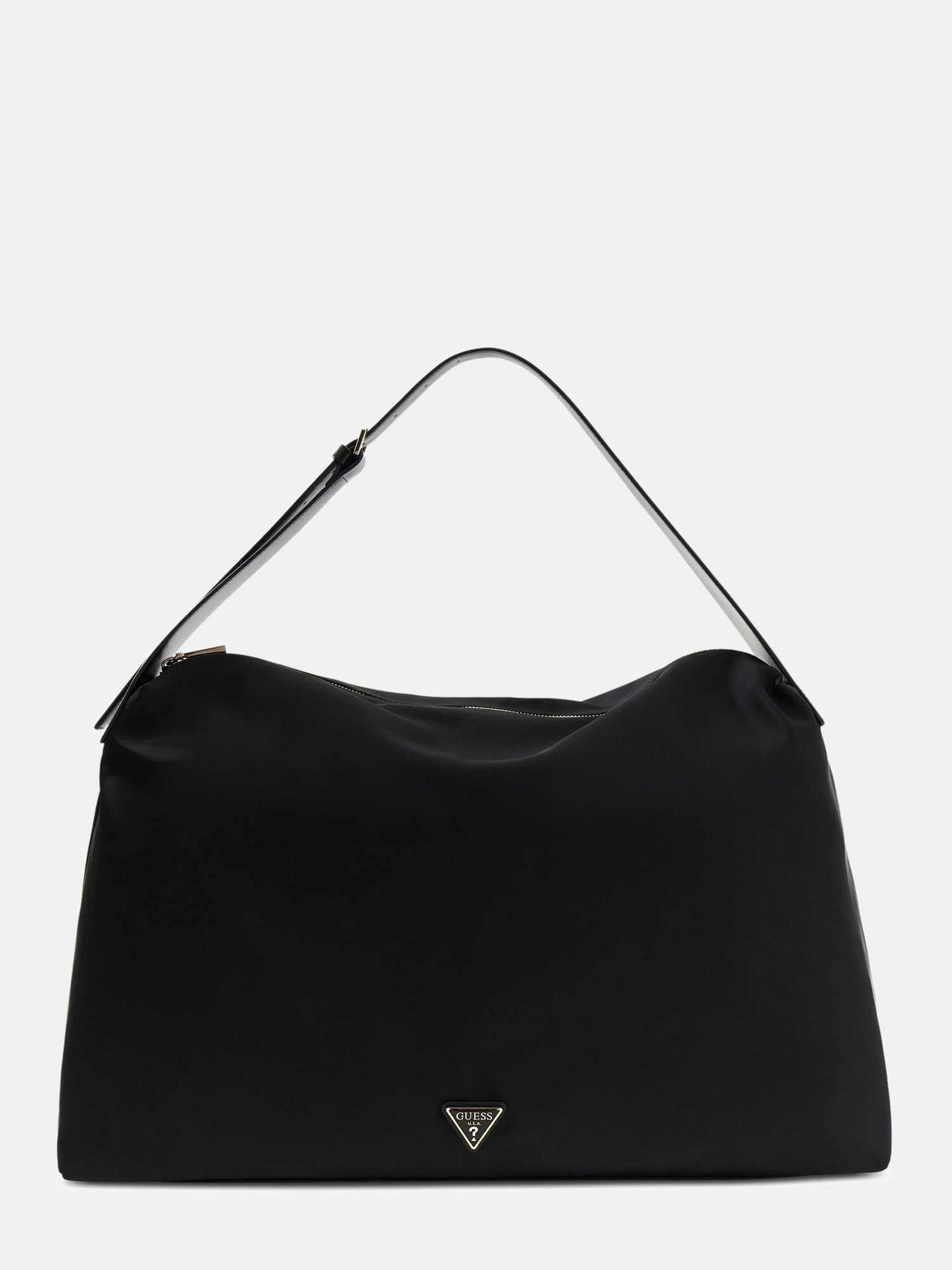 Guess Black  Nylon Solid Women Shoulder Bag