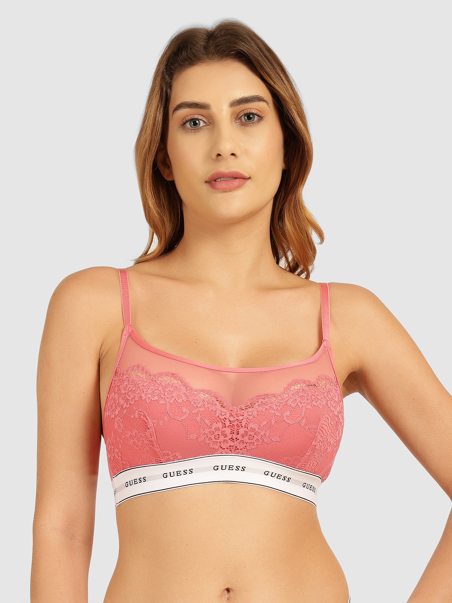 Guess Pink Polyamide Belle Bralette
