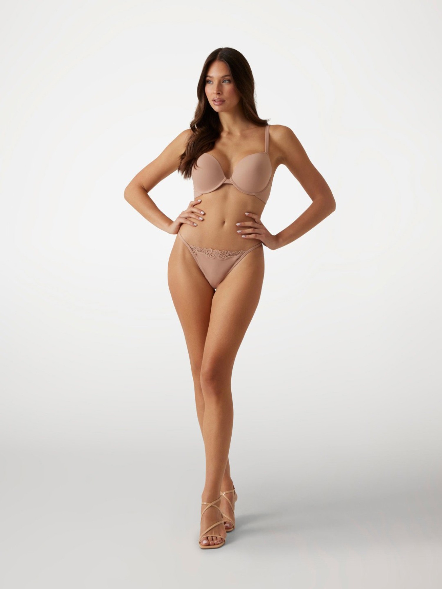 Guess Polyamide Solid Brown Push Up Bra