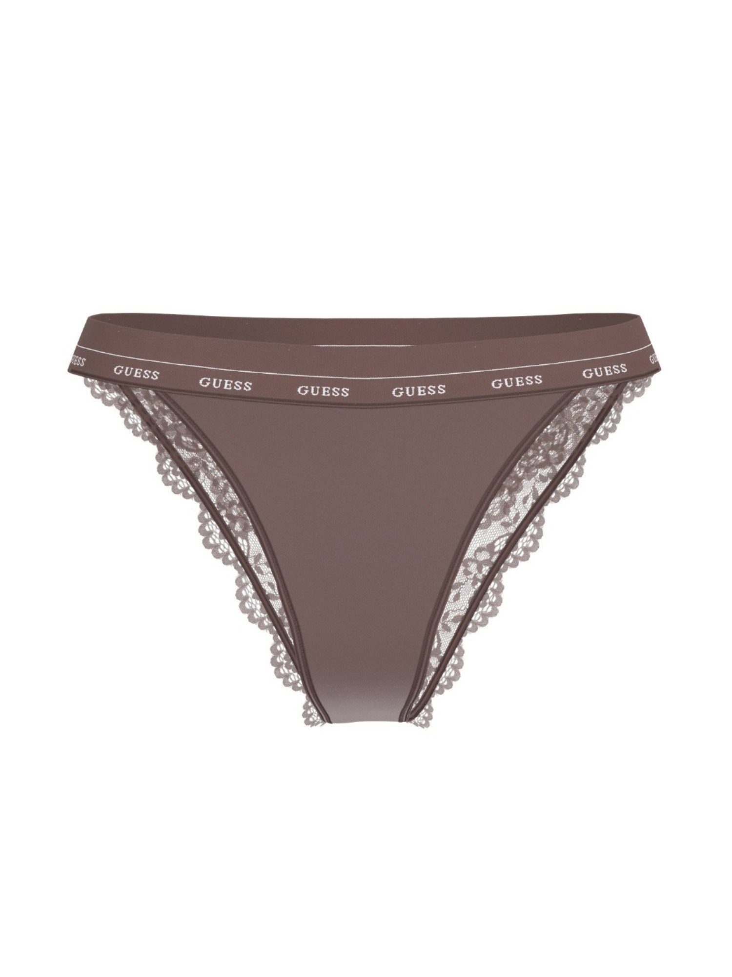 Guess Polymide Self Design Brown Jane Brazilian Brief