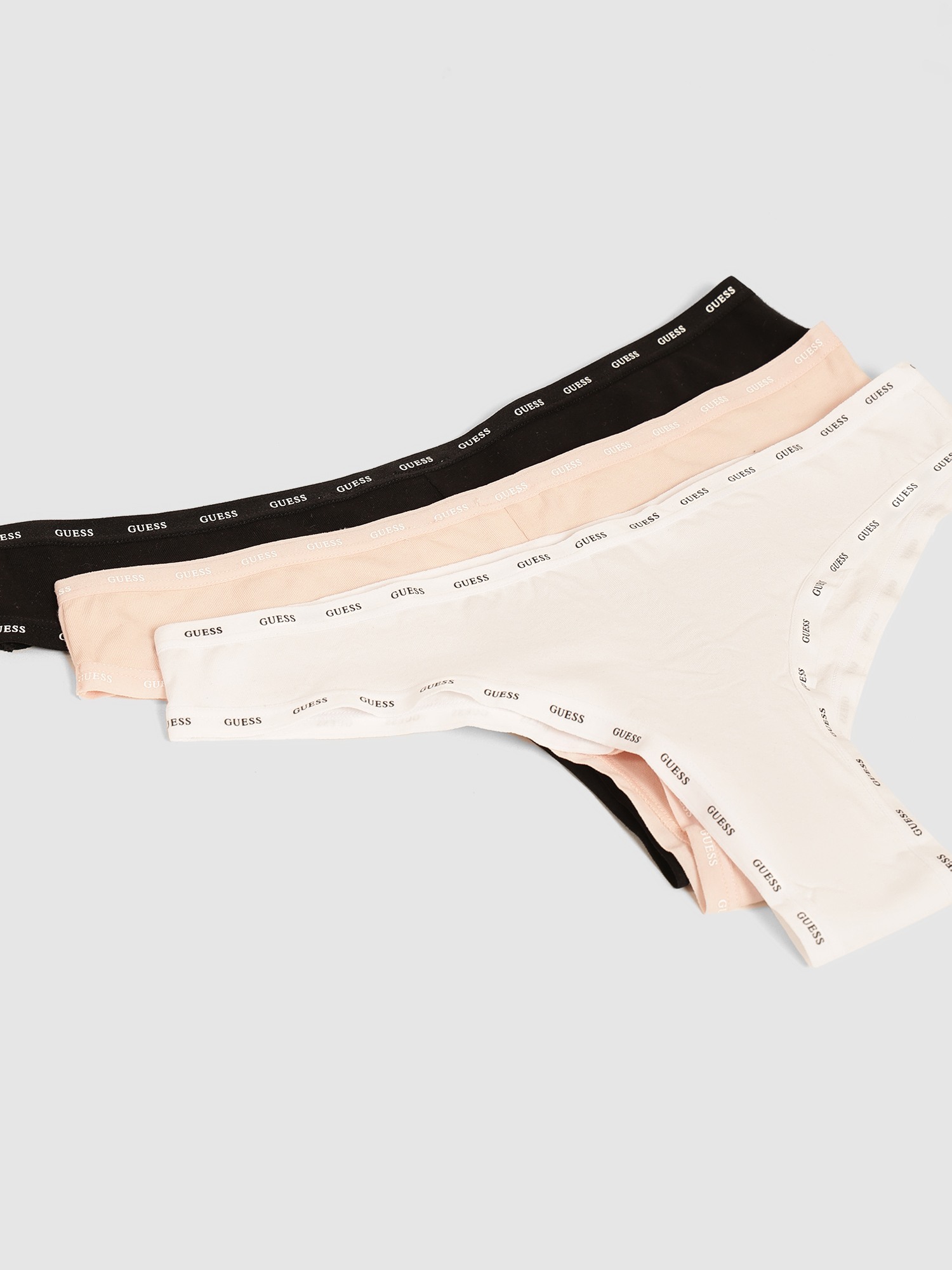 Guess Cotton Pack of 3 Basic Brazilian Brief