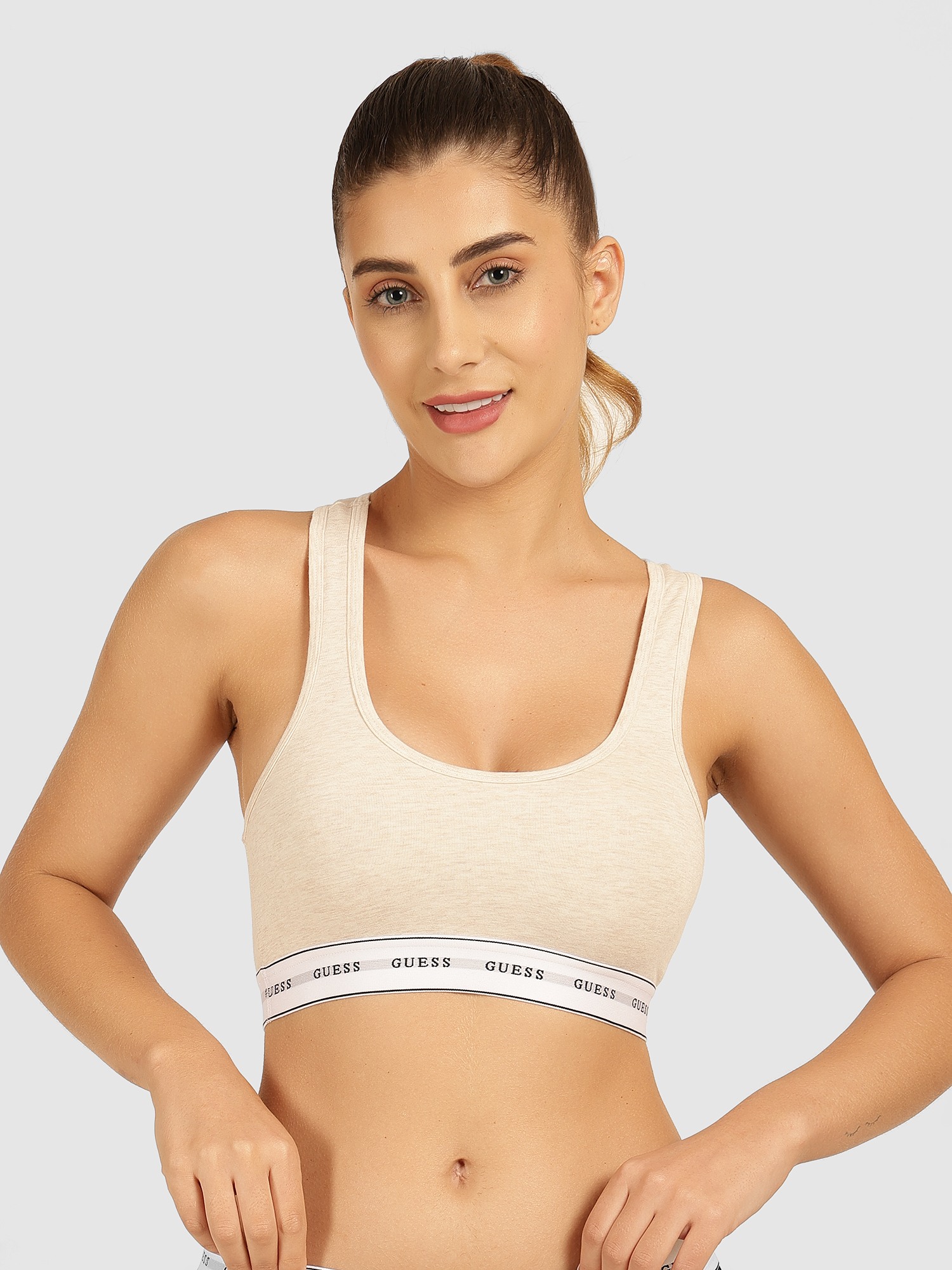 Guess Cotton Cream Carrie Bralette