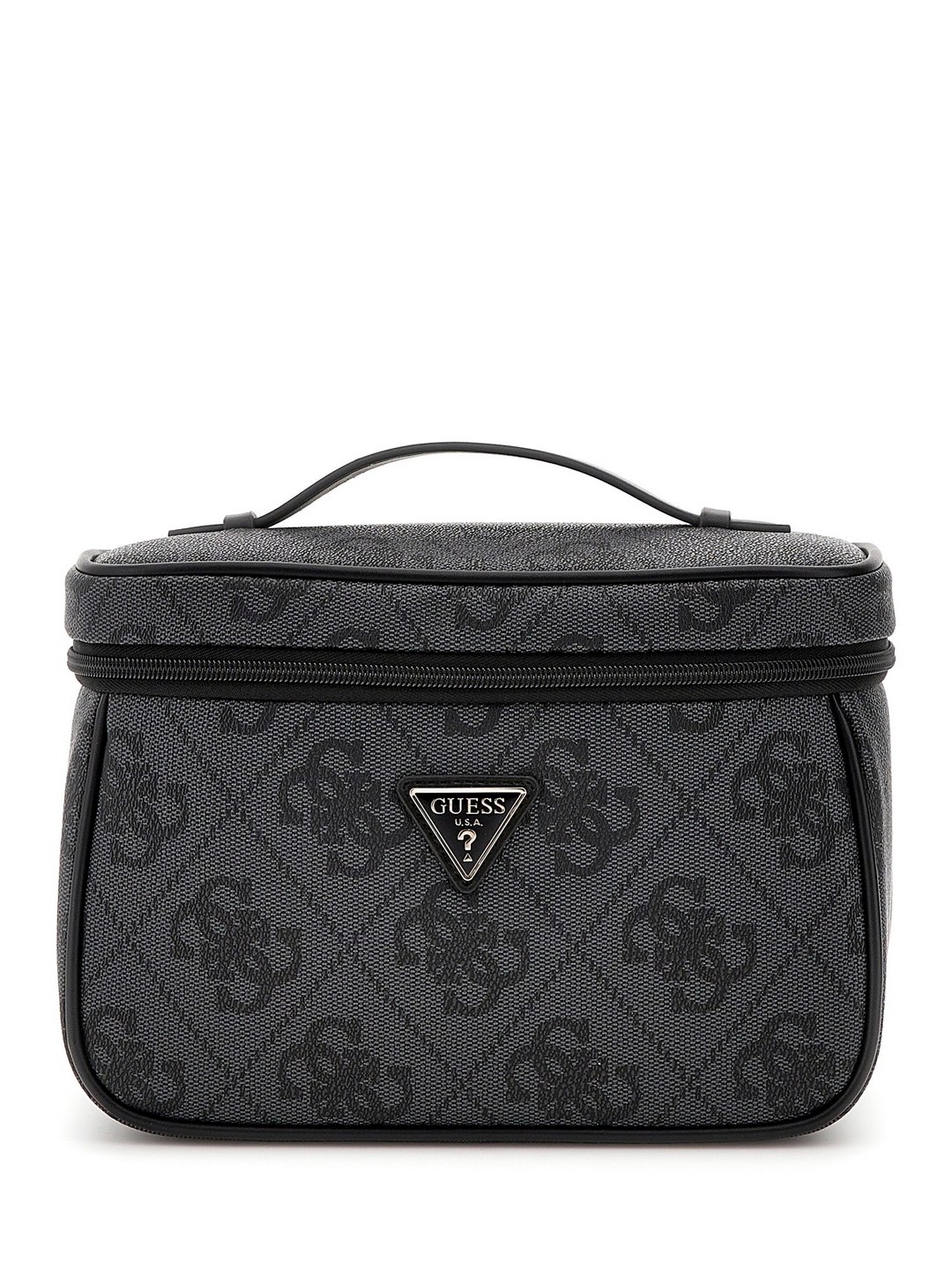 Guess Coal Logo Printed Berta Toiletry Train Case