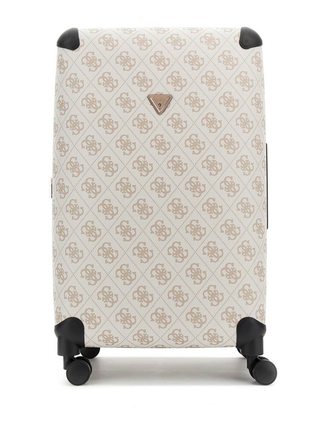 Guess Dark Taupe Logo Printed Berta 28 In 8-Wheeler Trolley