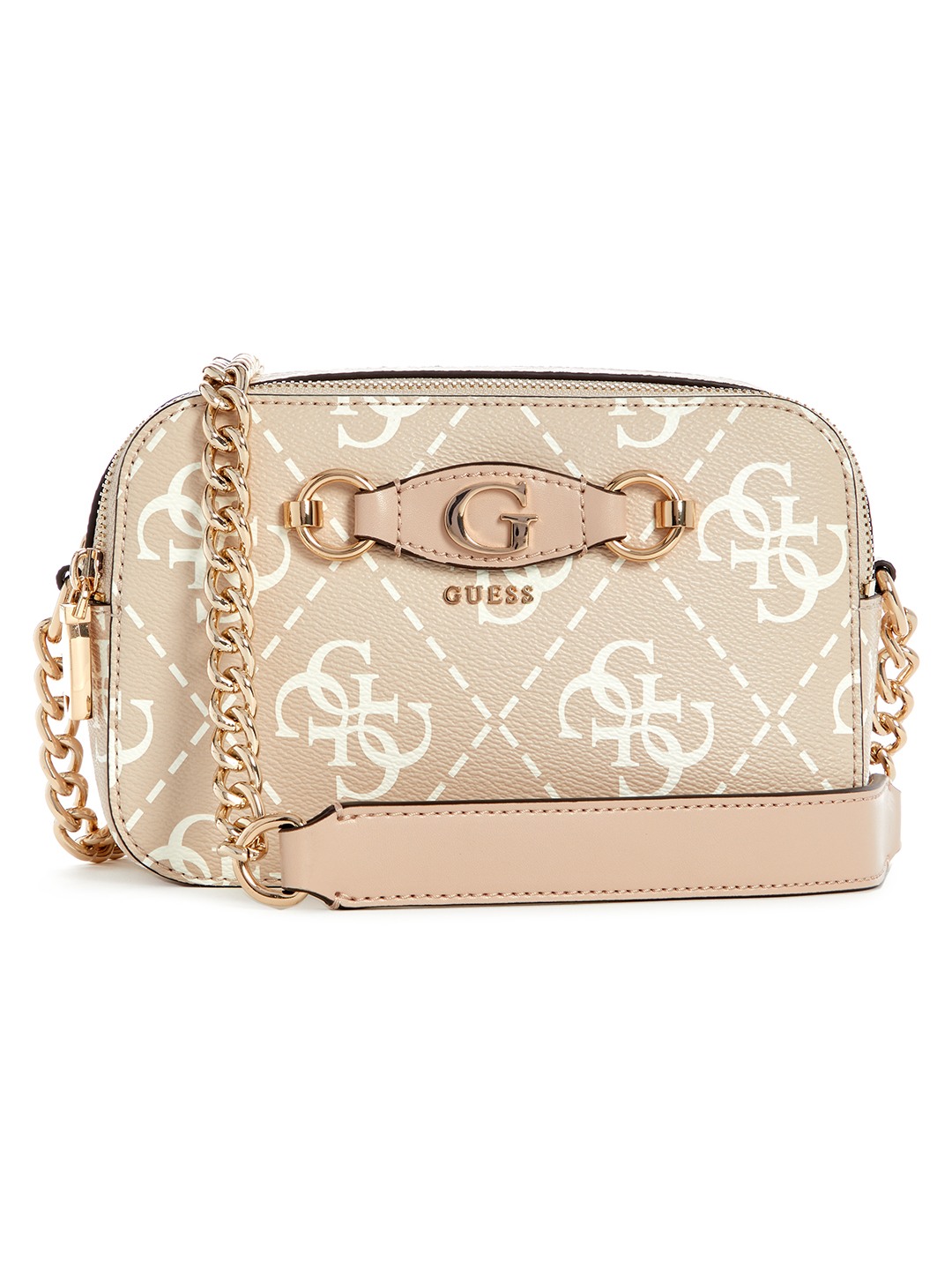 Sand Logo Printed Izzy Crossbody Camera Bag