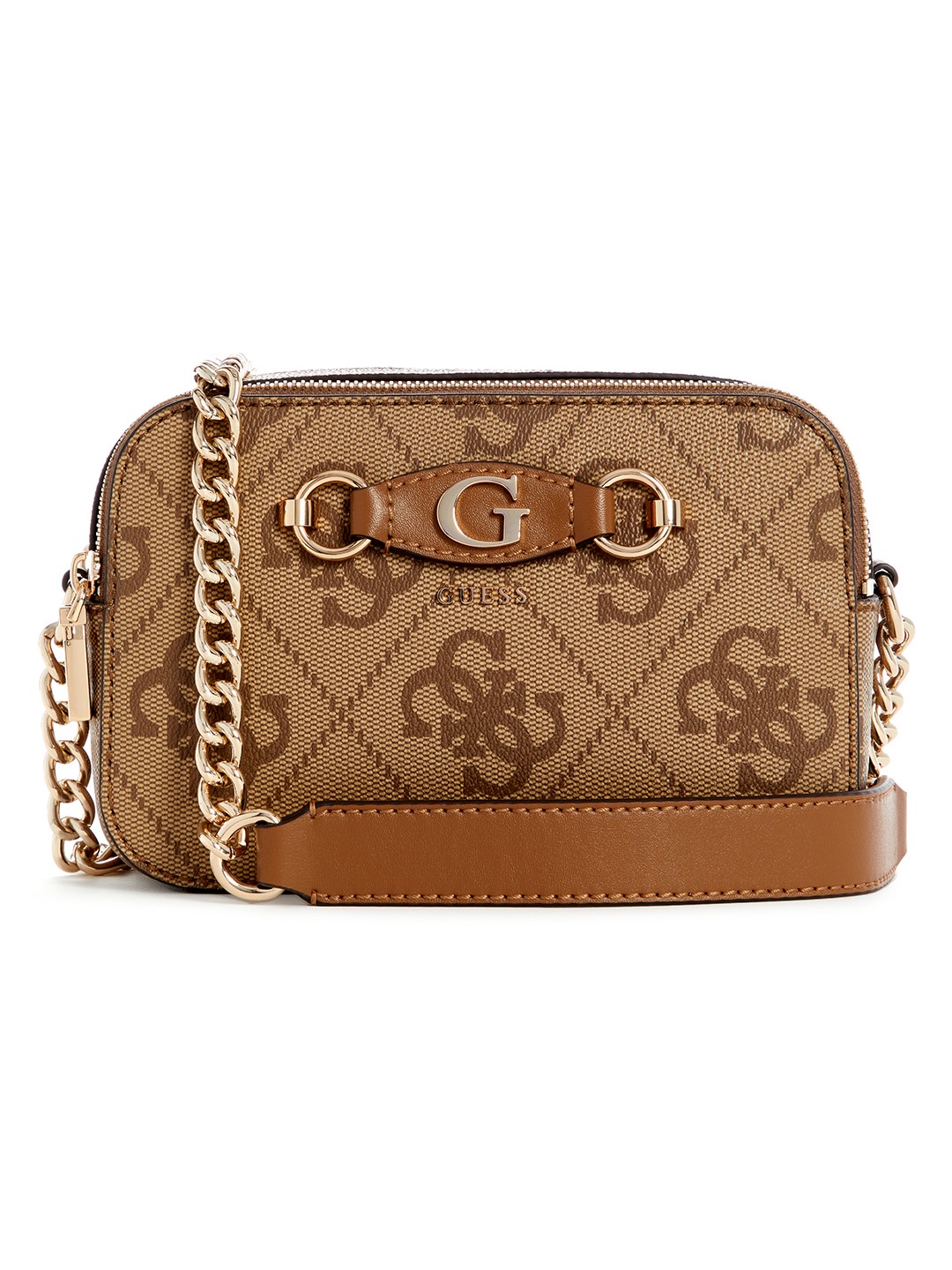 Latte Logo Printed Izzy Crossbody Camera Bag