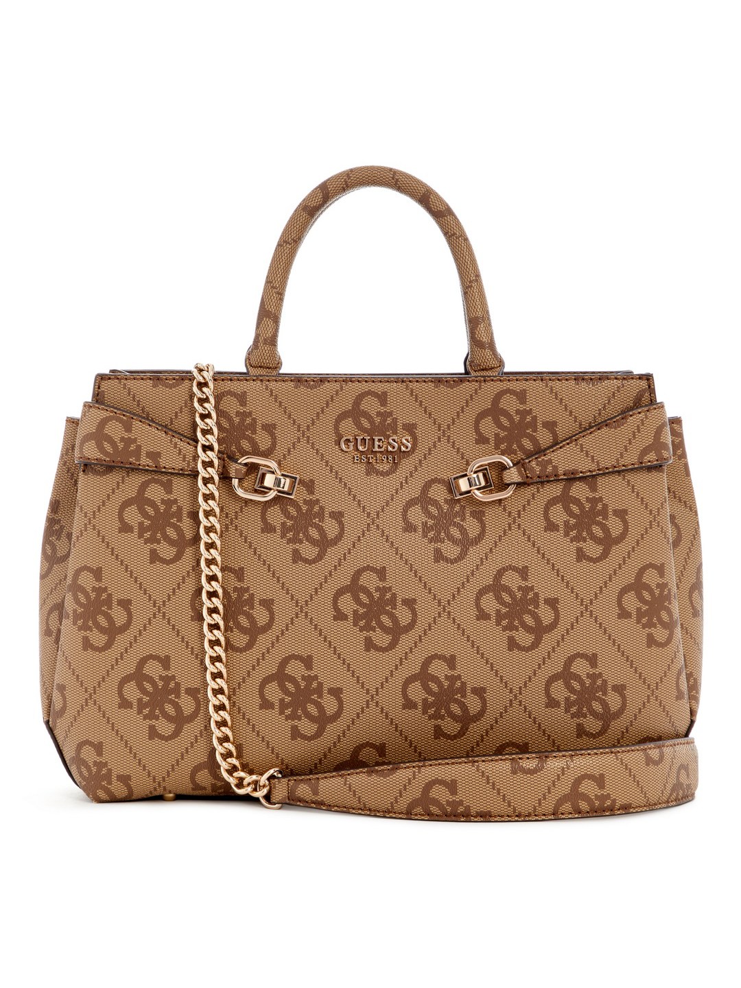 Latte Logo Monogram Polyurethane Lorelei Girlfriend Satchel