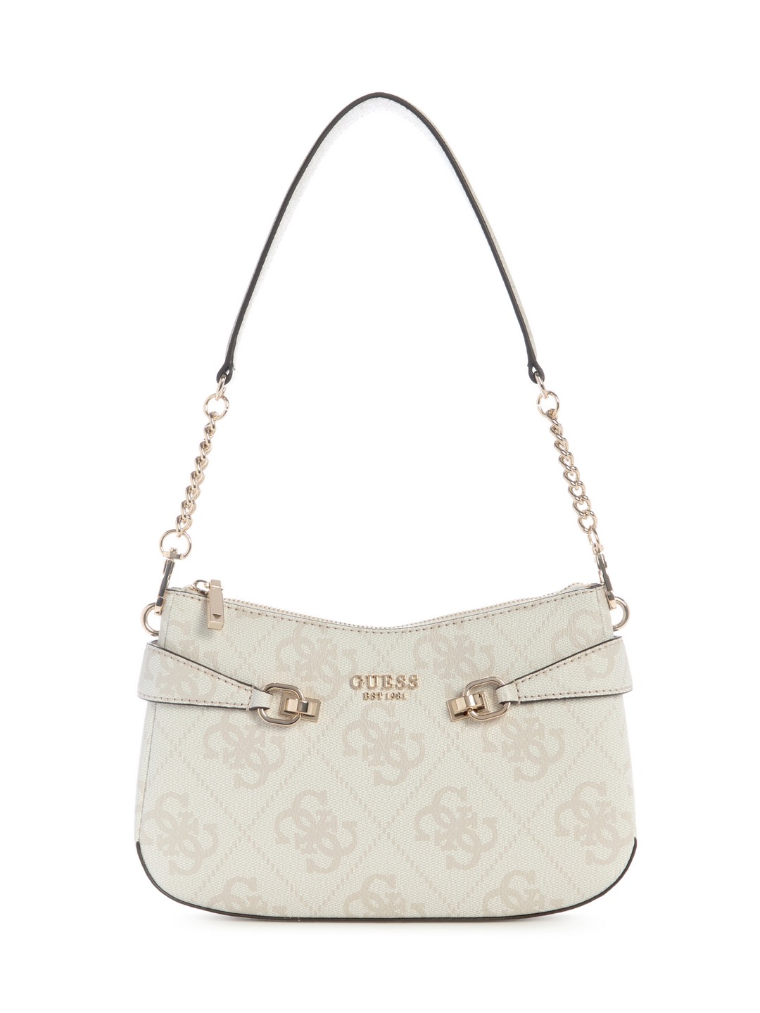 Bone Logo Monogram Polyurethane Lorelei Top Zip Shoulder Bag