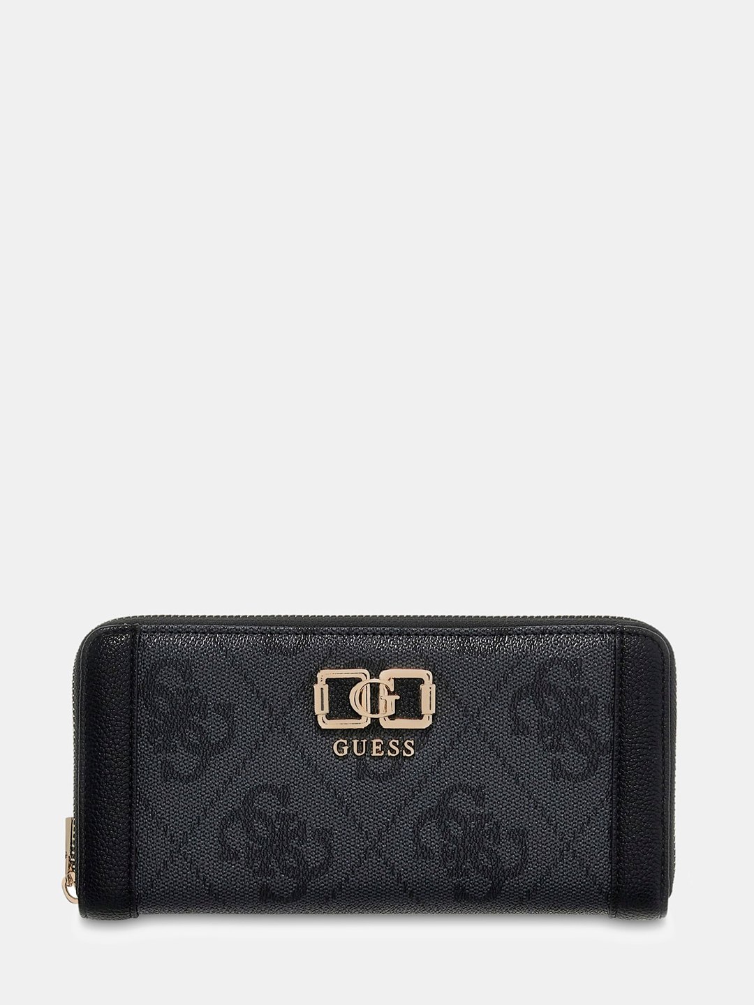Coal Printed Zipper Karnilla Logo Large Zip Around Wallet
