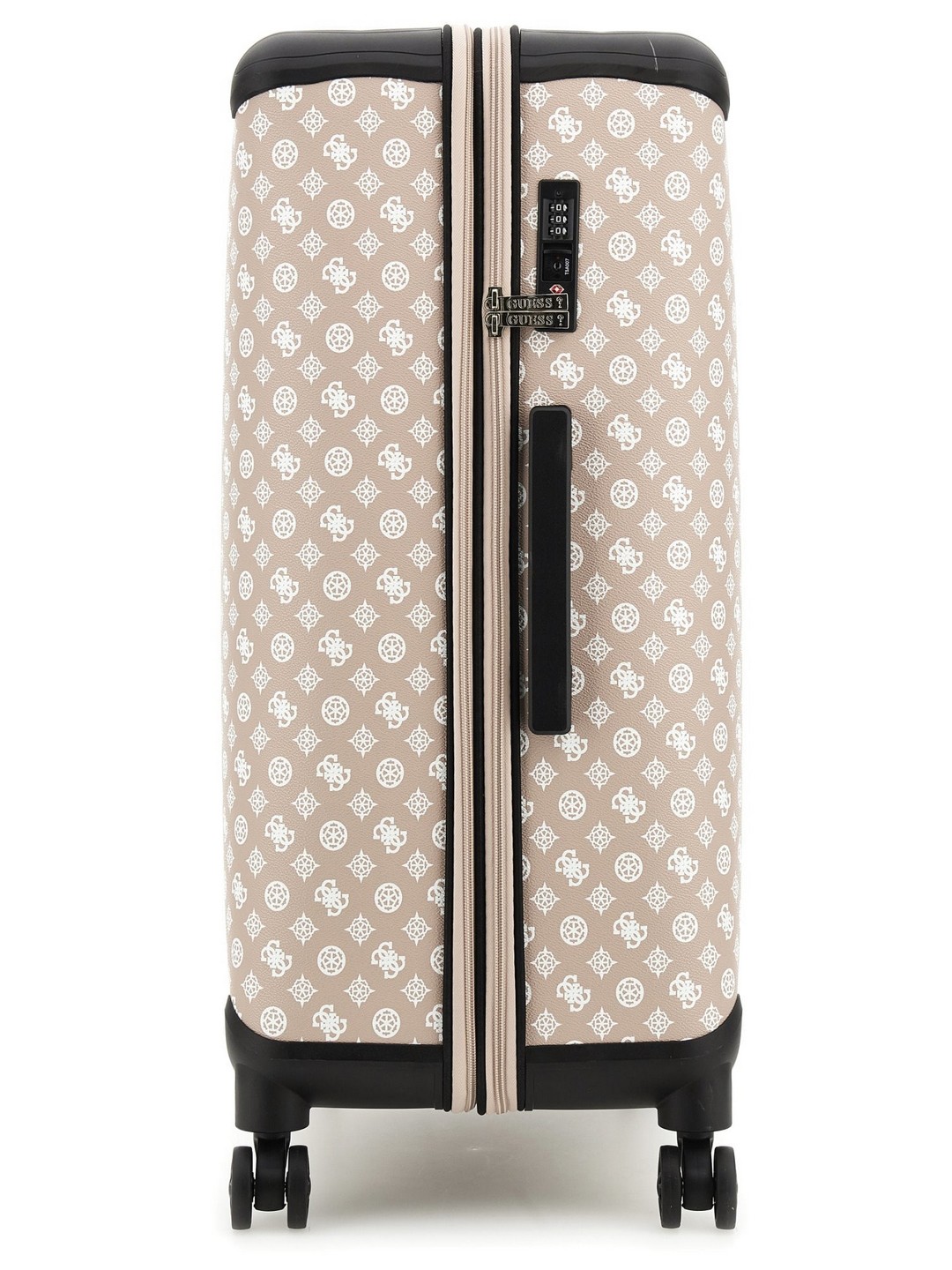 Beige Printed Trolley Bag