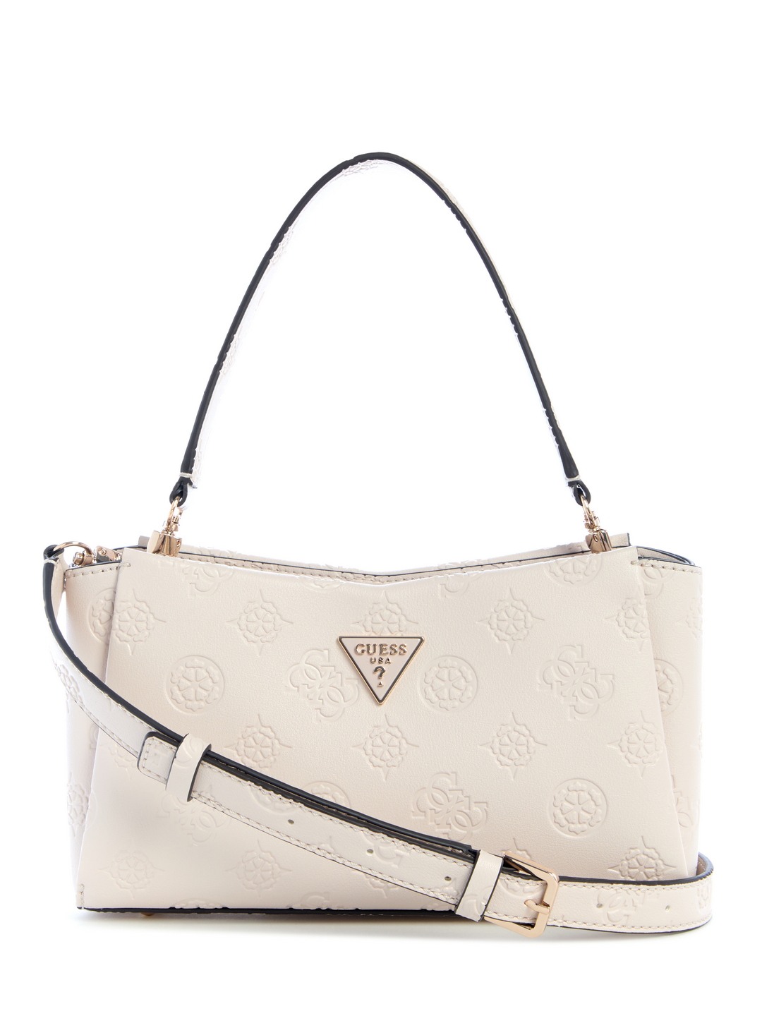 Stone Logo Embossed Monogram Tisha Crossbody Bag