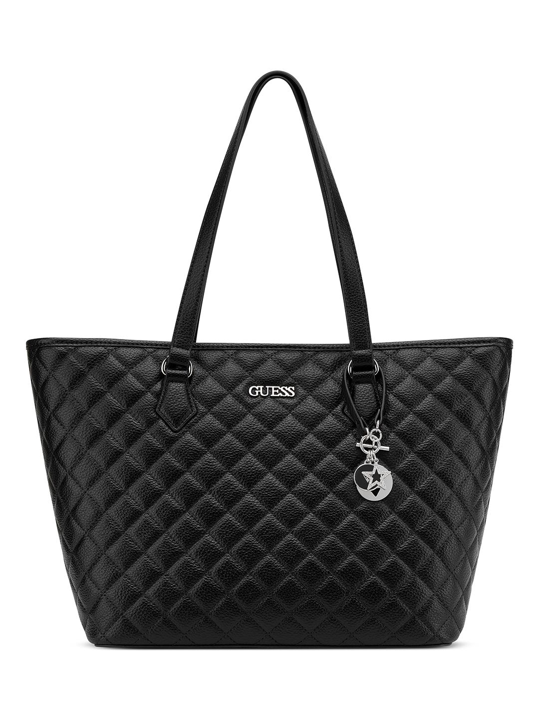 Black Quilted Magnet Wester Carryall Tote Bag