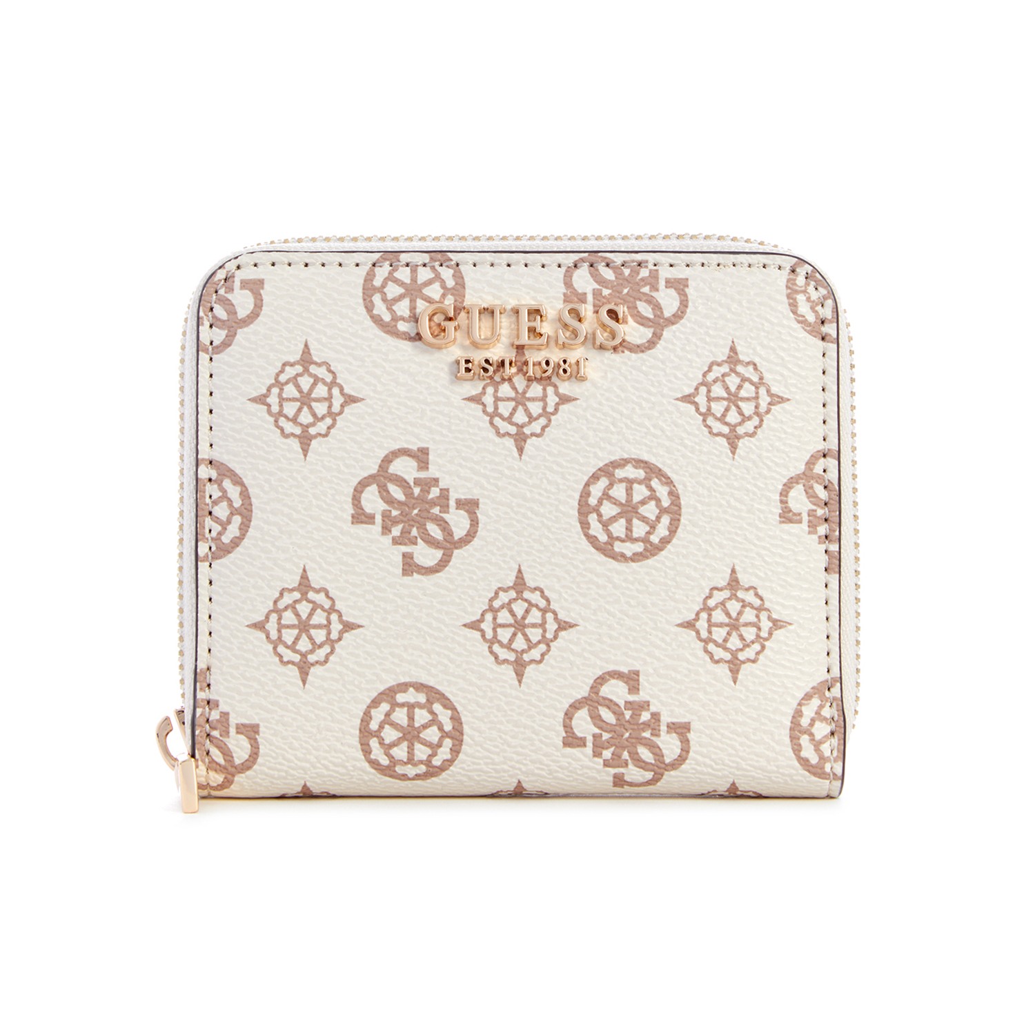 Guess Geometric Logo Laurel Small Zip Around Wallet