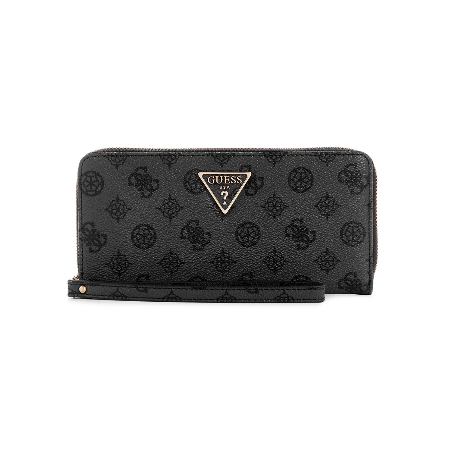 Guess Geometric Logo Laurel Large Zip Around Wallet