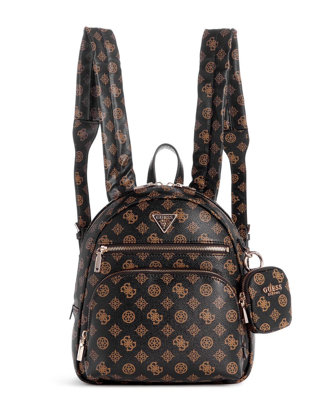 Guess Women's Brown PU Printed Backpack